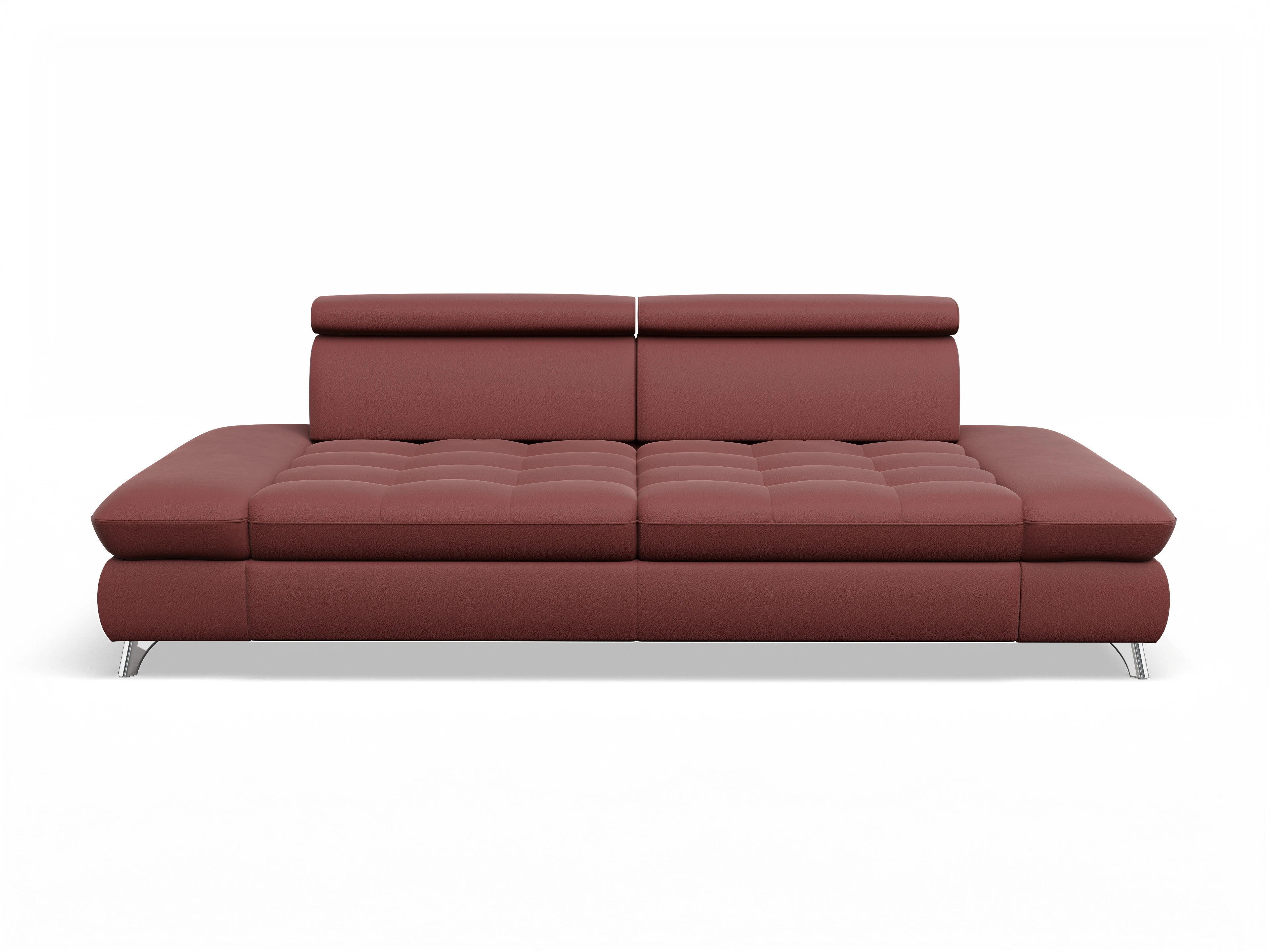 Ansicht des Produktes Memphis Stoff 3-Sitzer Sofa in Leder Rot