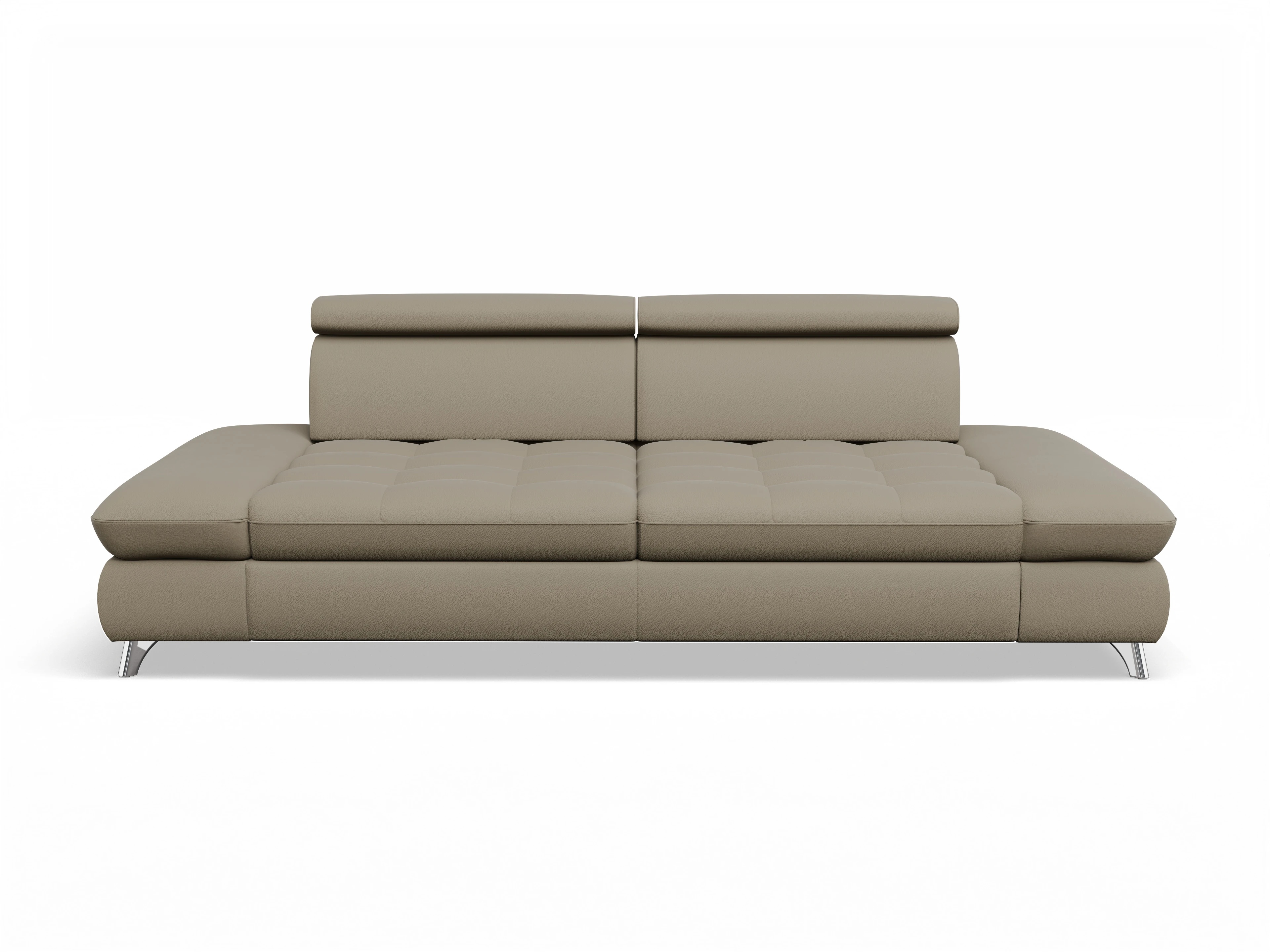 Ansicht des Produktes Memphis Stoff 3-Sitzer Sofa in Leder Braun