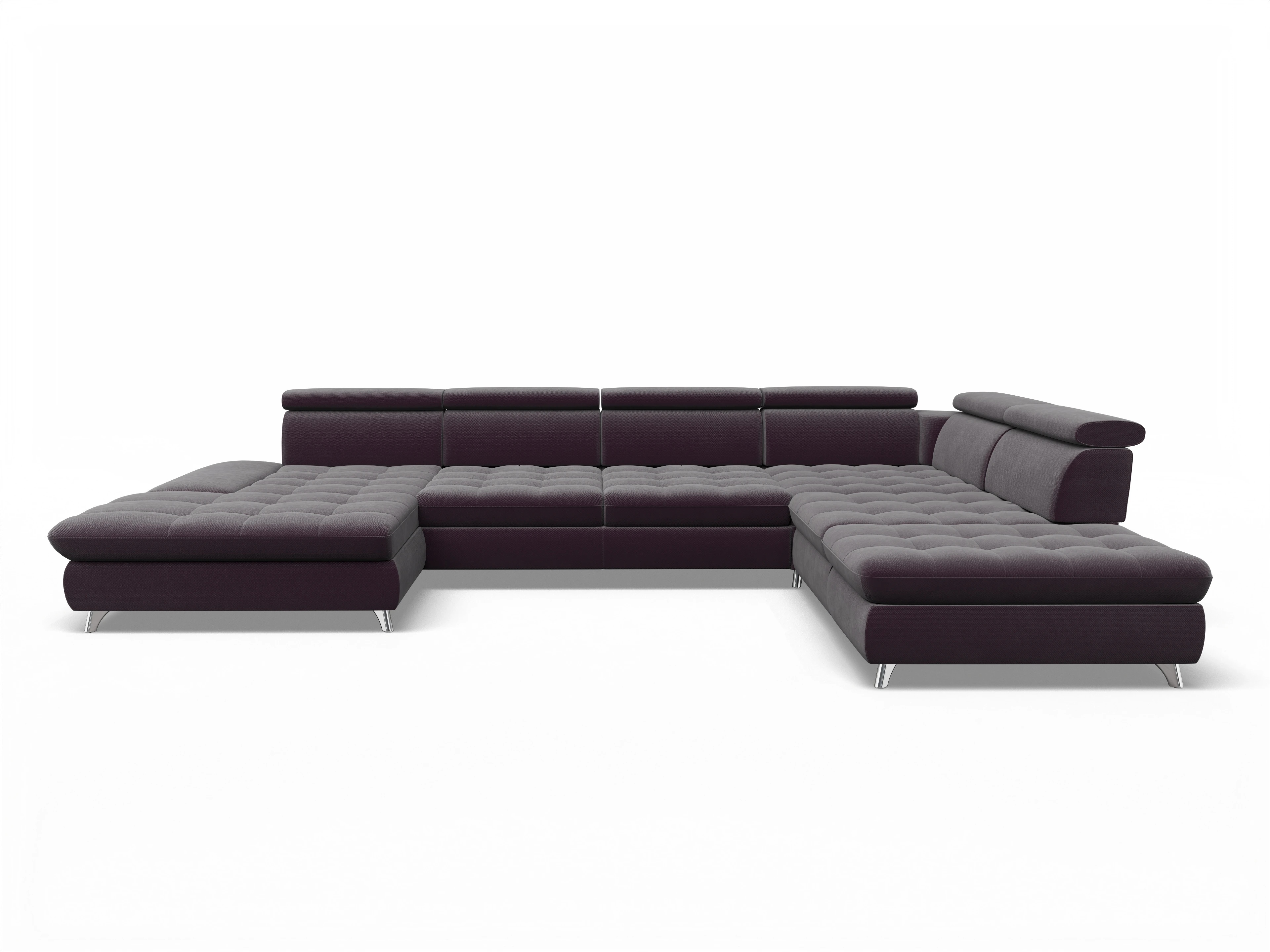 Ansicht des Produktes Memphis Stoff Wohnlandschaft offen beidseitig in Stoff Rot