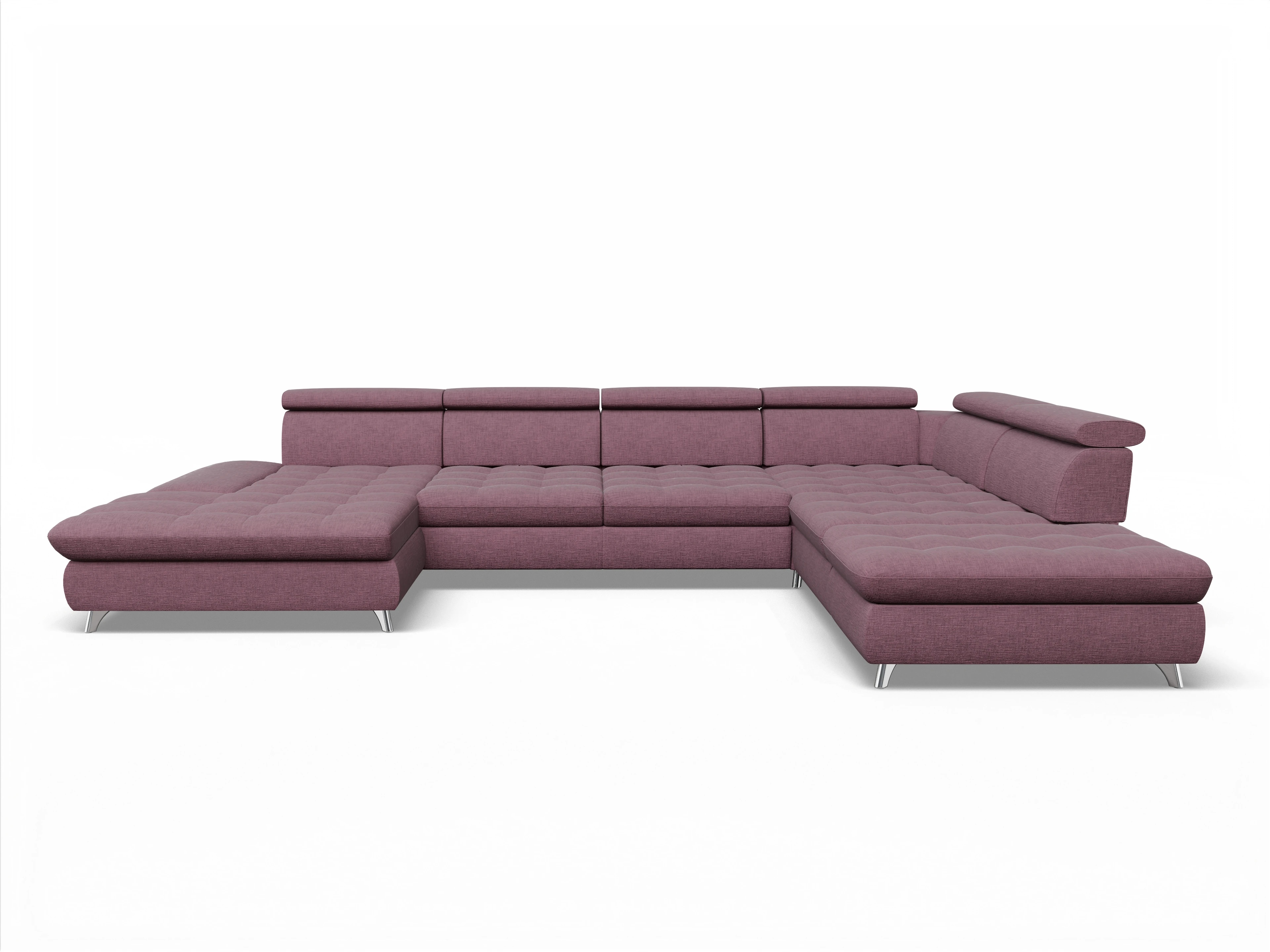 Ansicht des Produktes Memphis Stoff Wohnlandschaft offen beidseitig in Stoff Rot