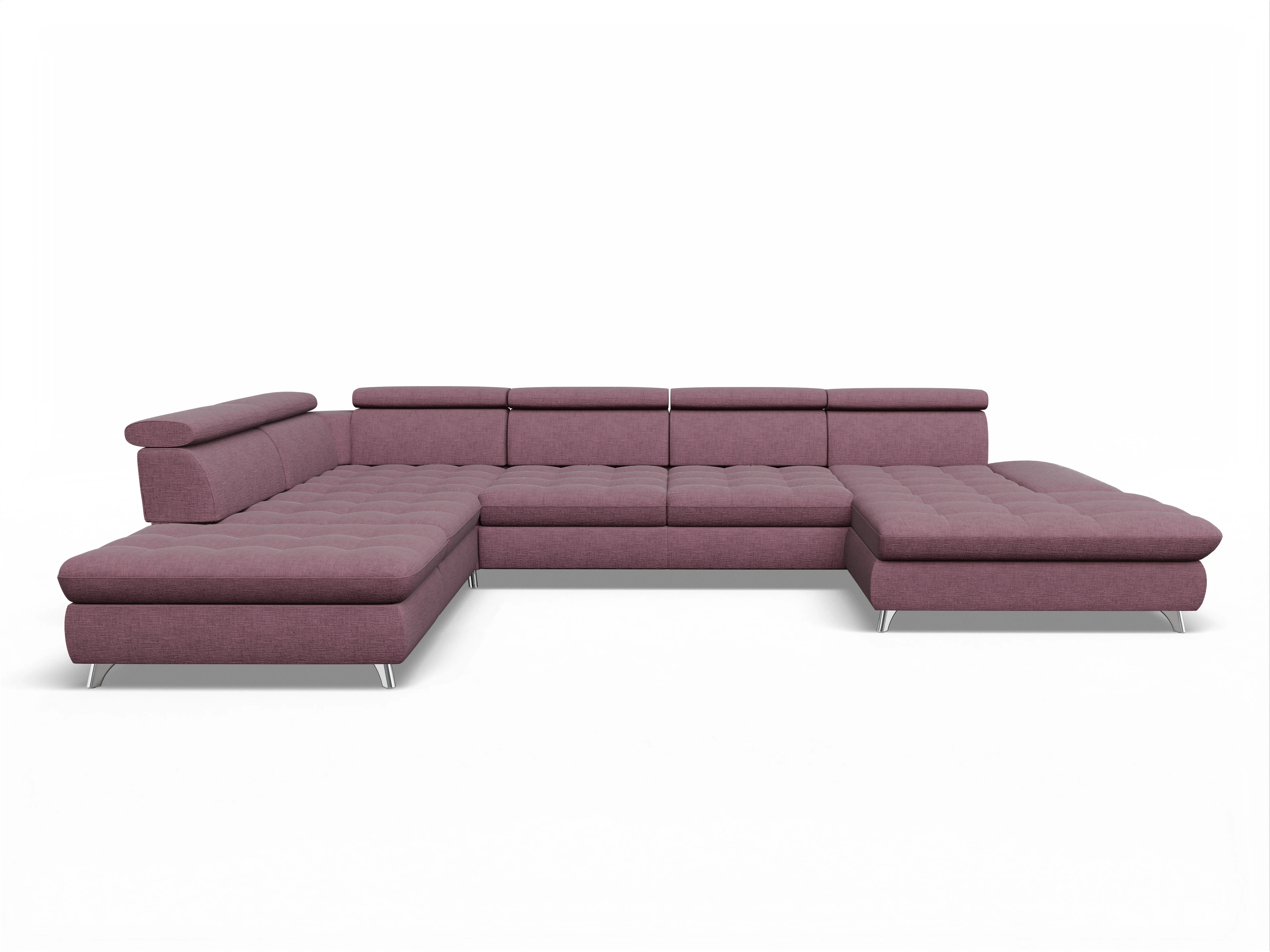 Ansicht des Produktes Memphis Stoff Wohnlandschaft offen beidseitig in Stoff Rot