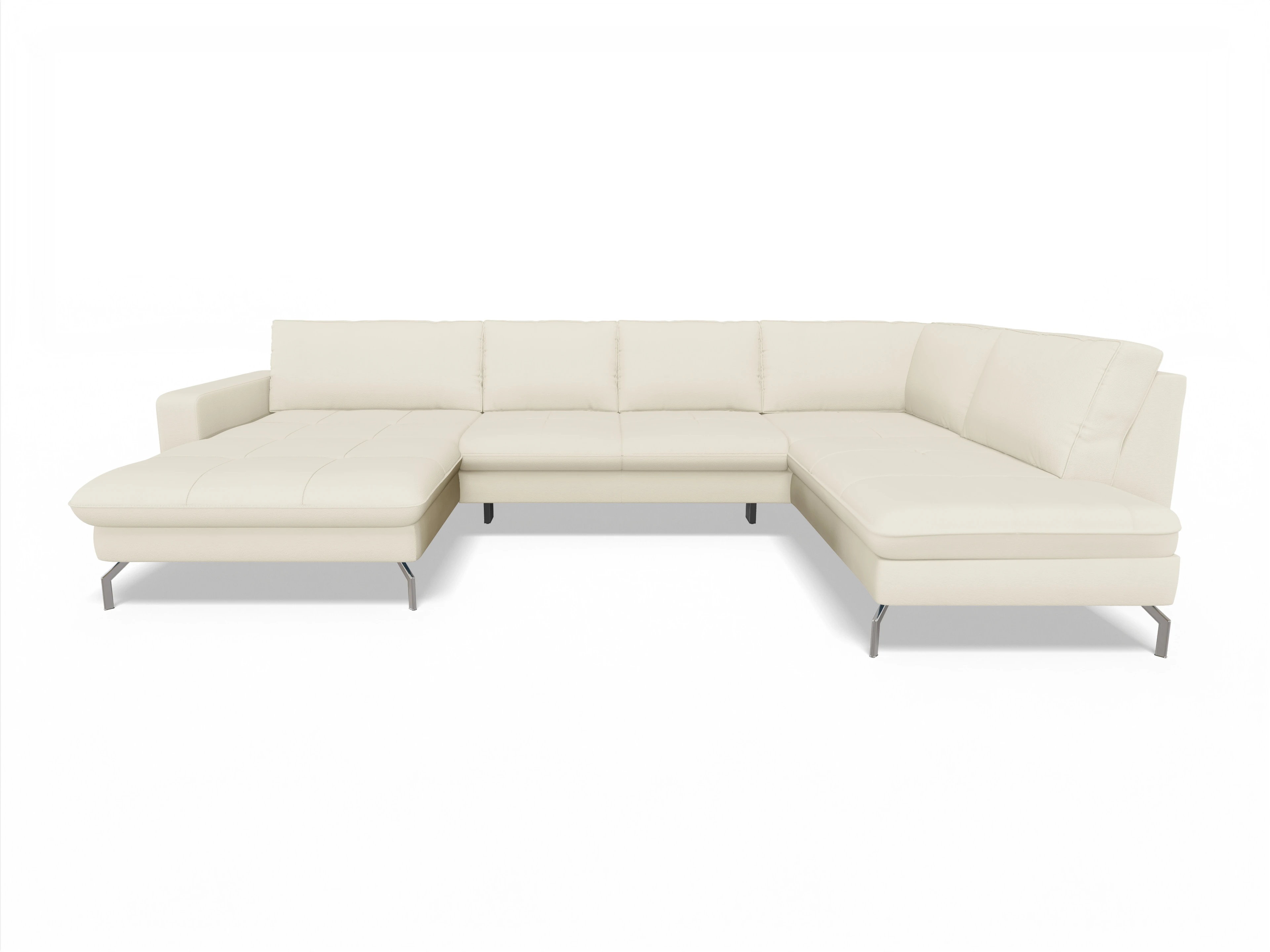 Sitz Concept smart 1075 CanapéXL Medium SE1,5Aho L Ansicht des Produktes SC Smart 1075 Wohnlandschaft offen beidseitig in Stoff Beige