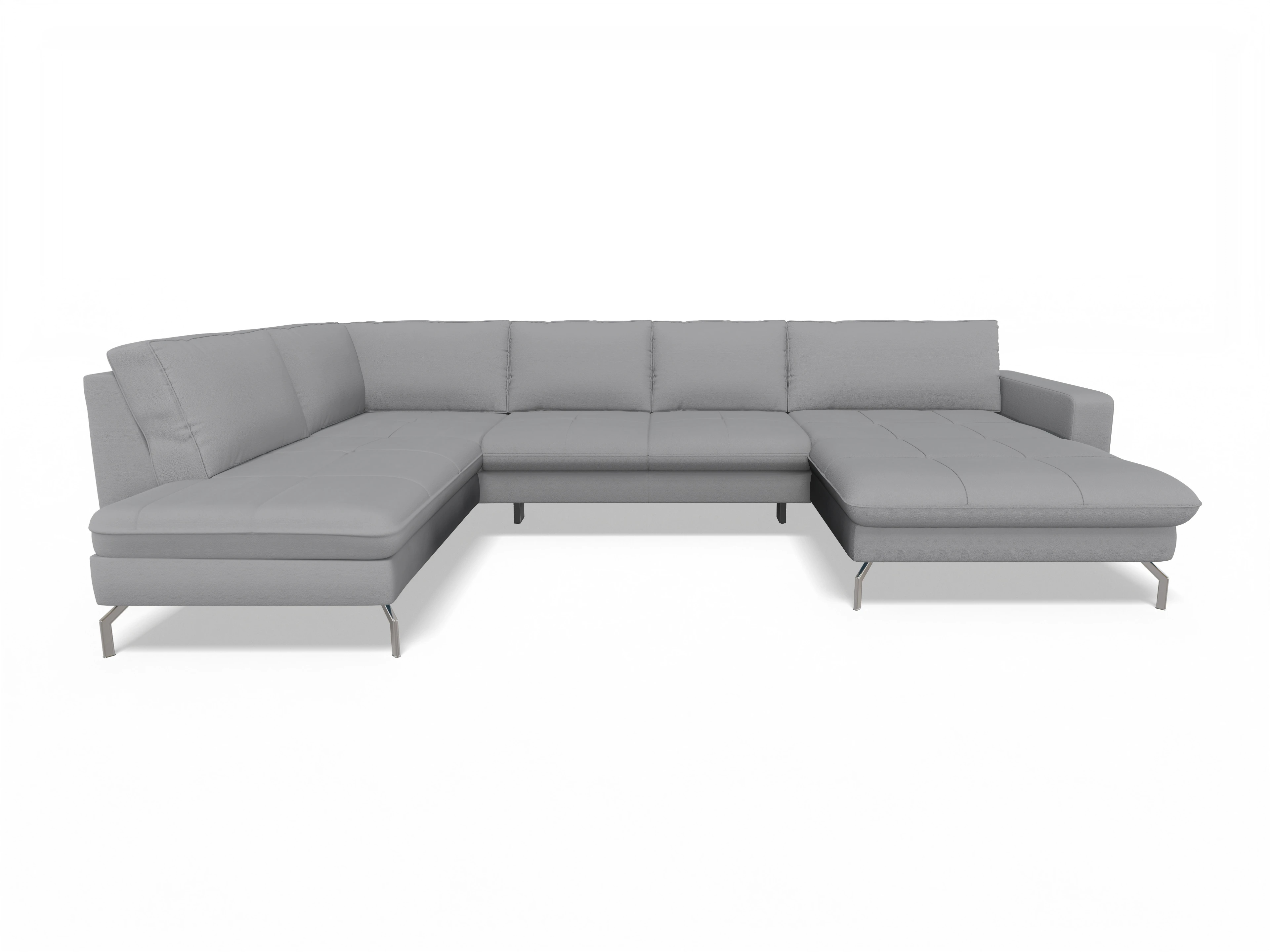 Ansicht des Produktes SC Smart 1075 Wohnlandschaft offen beidseitig in Stoff Grau