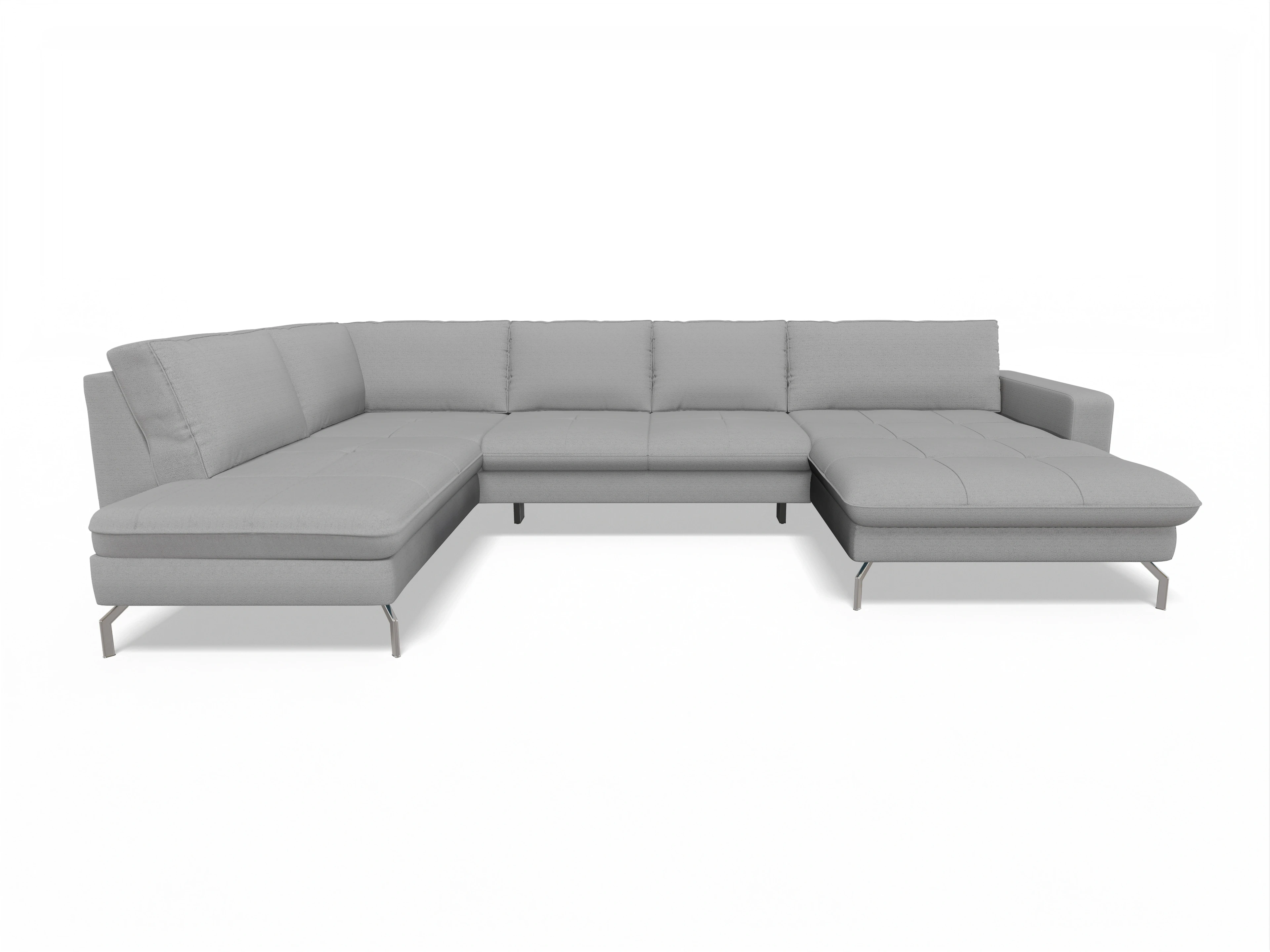 Ansicht des Produktes SC Smart 1075 Wohnlandschaft offen beidseitig in Stoff Grau