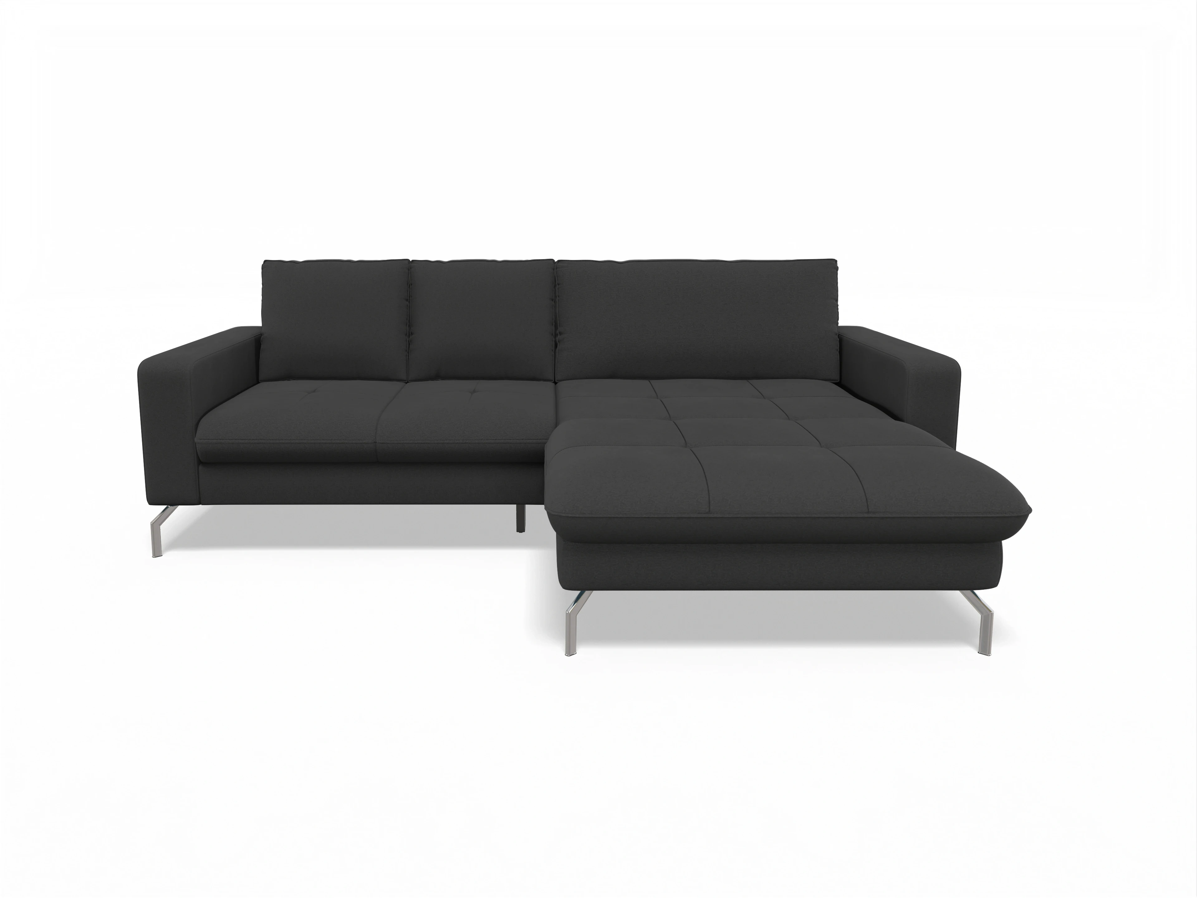 Ansicht des Produktes SC Smart 1075 Ecksofa rechts Abschluss offen in Stoff Grau