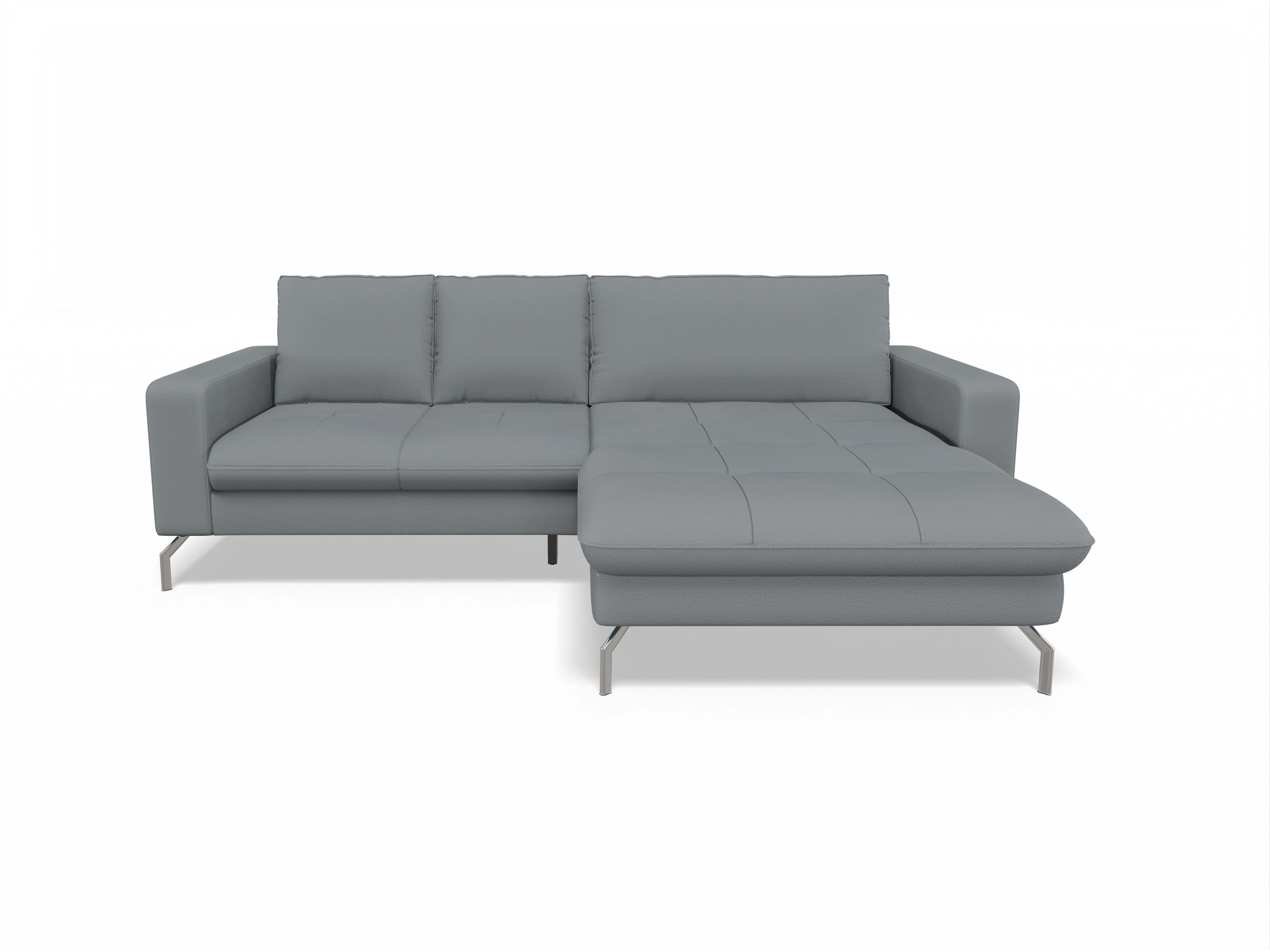 Ansicht des Produktes SC Smart 1075 Ecksofa rechts Abschluss offen in Stoff Grau