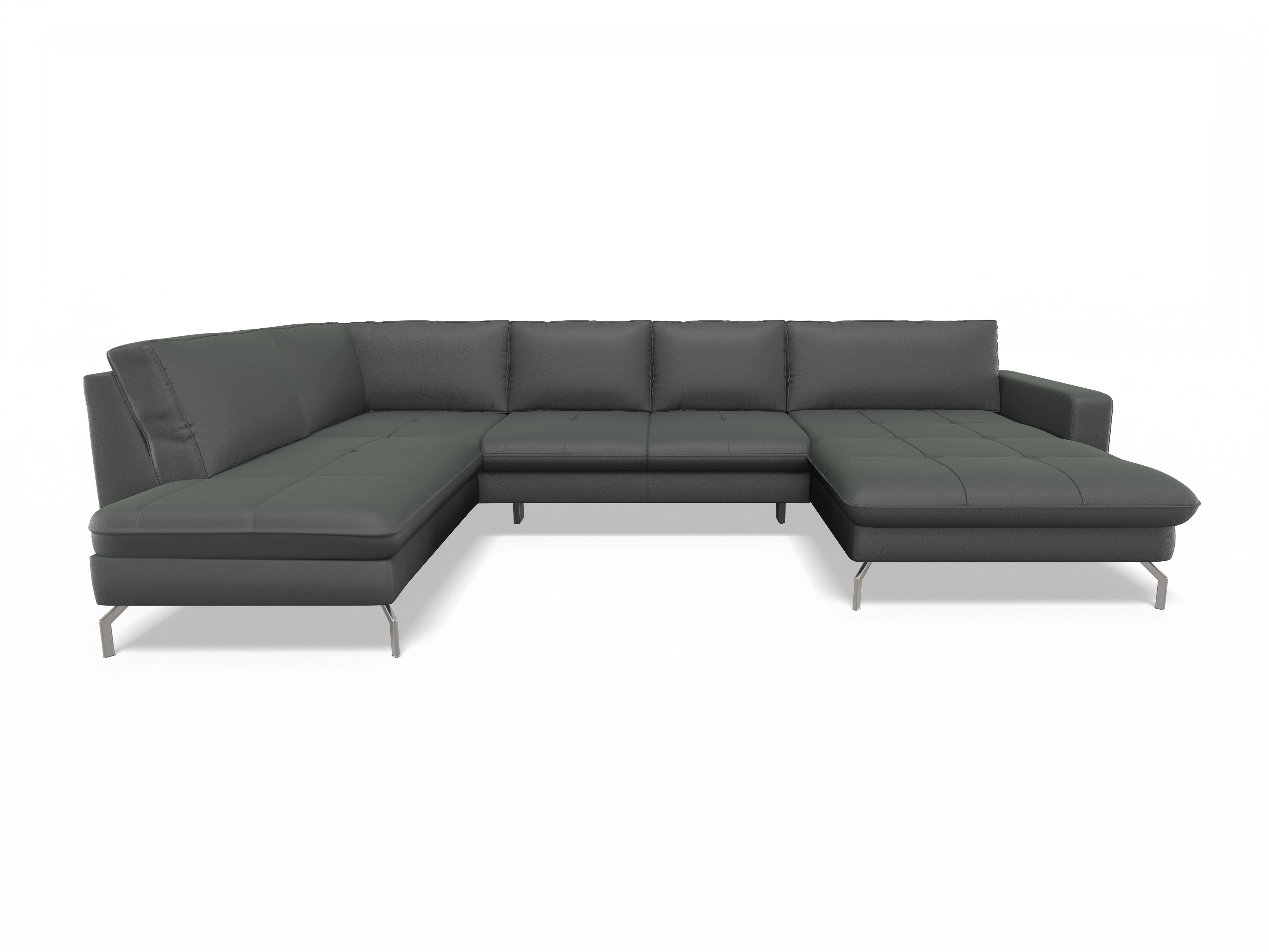 Ansicht des Produktes SC Smart 1075 Wohnlandschaft offen beidseitig in Stoff Grau