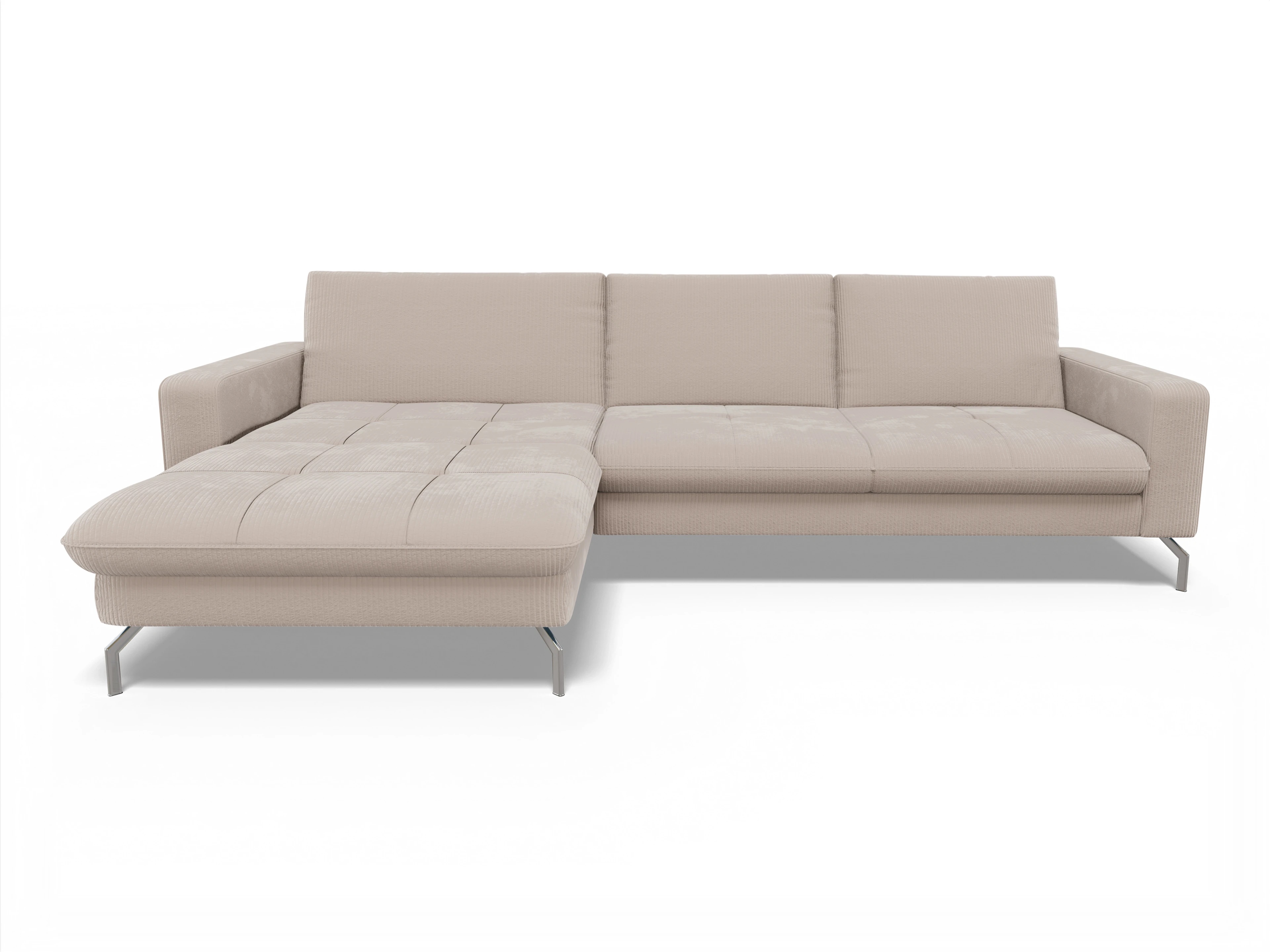 Ansicht des Produktes SC Smart 1075 Ecksofa links Abschluss offen in Stoff Grau