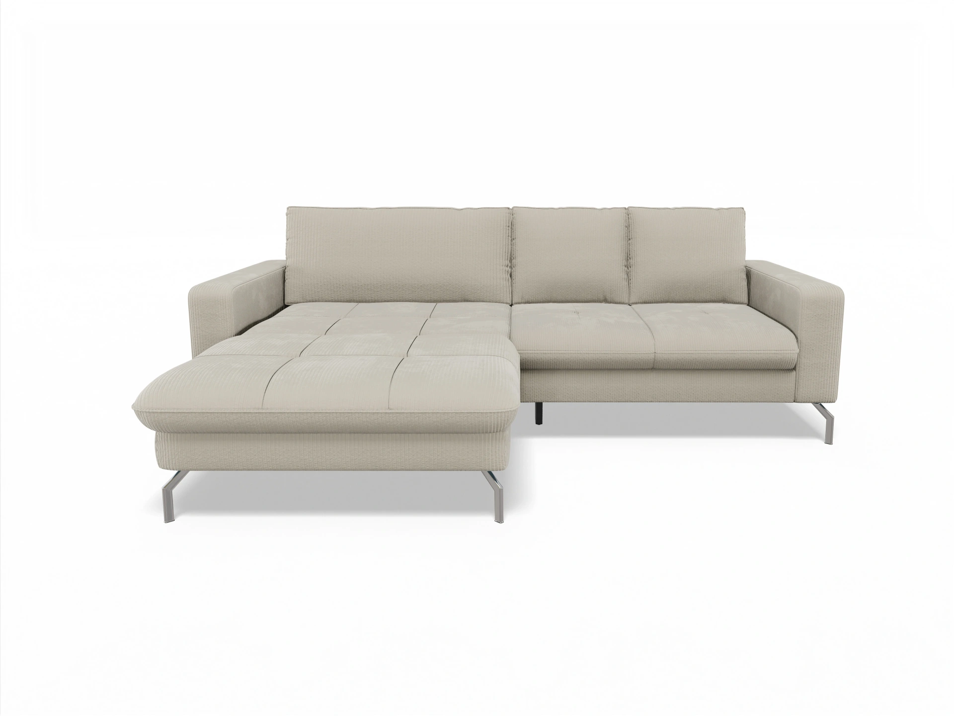 Ansicht des Produktes SC Smart 1075 Ecksofa links Abschluss offen in Stoff Beige