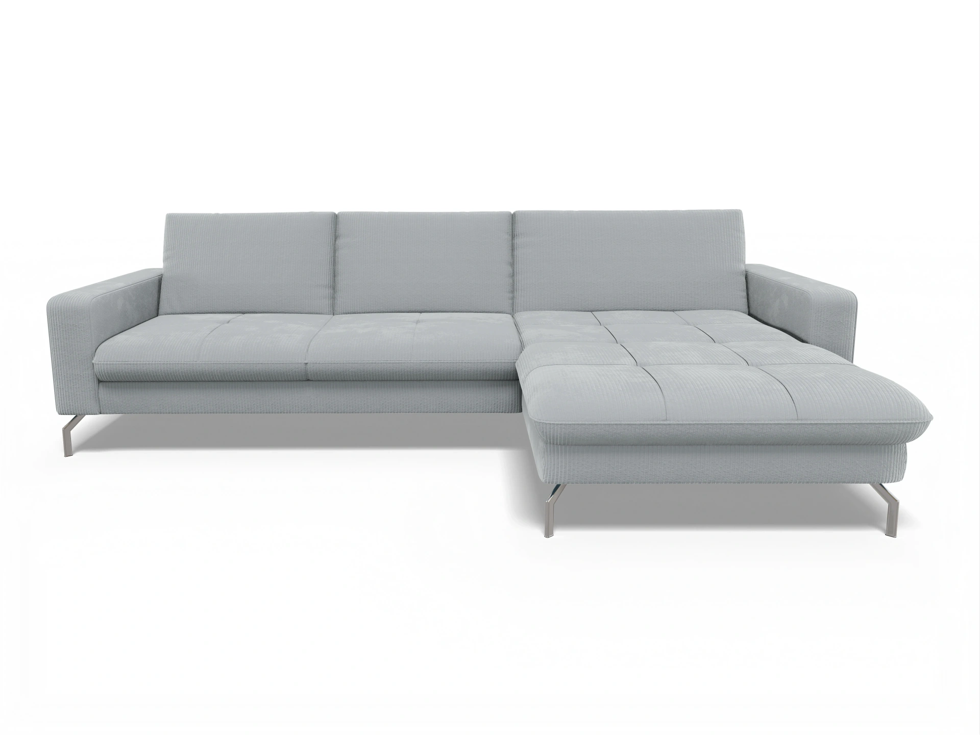 Ansicht des Produktes SC Smart 1075 Ecksofa rechts Abschluss offen in Stoff Grau