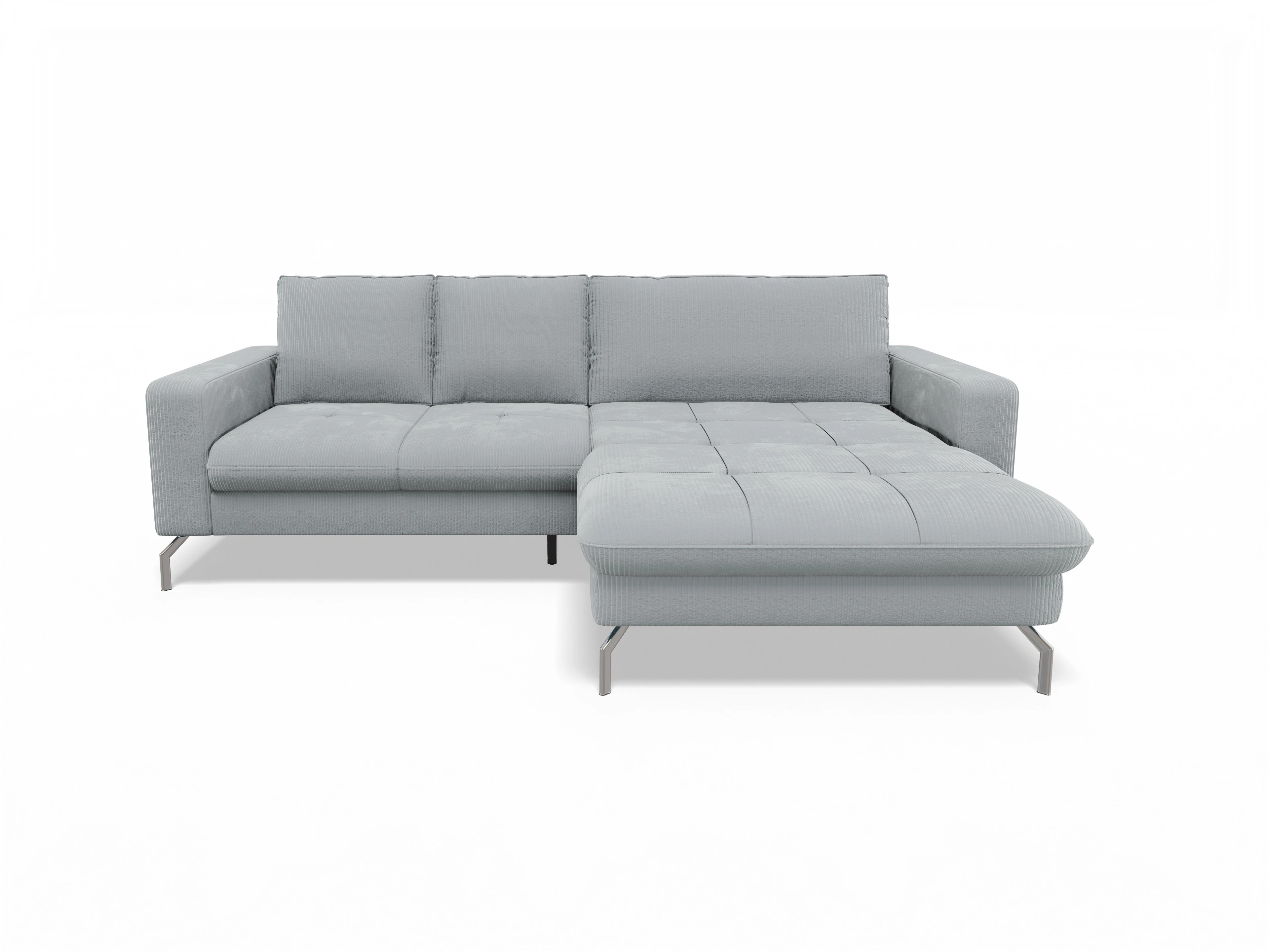 Ansicht des Produktes SC Smart 1075 Ecksofa rechts Abschluss offen in Stoff Grau