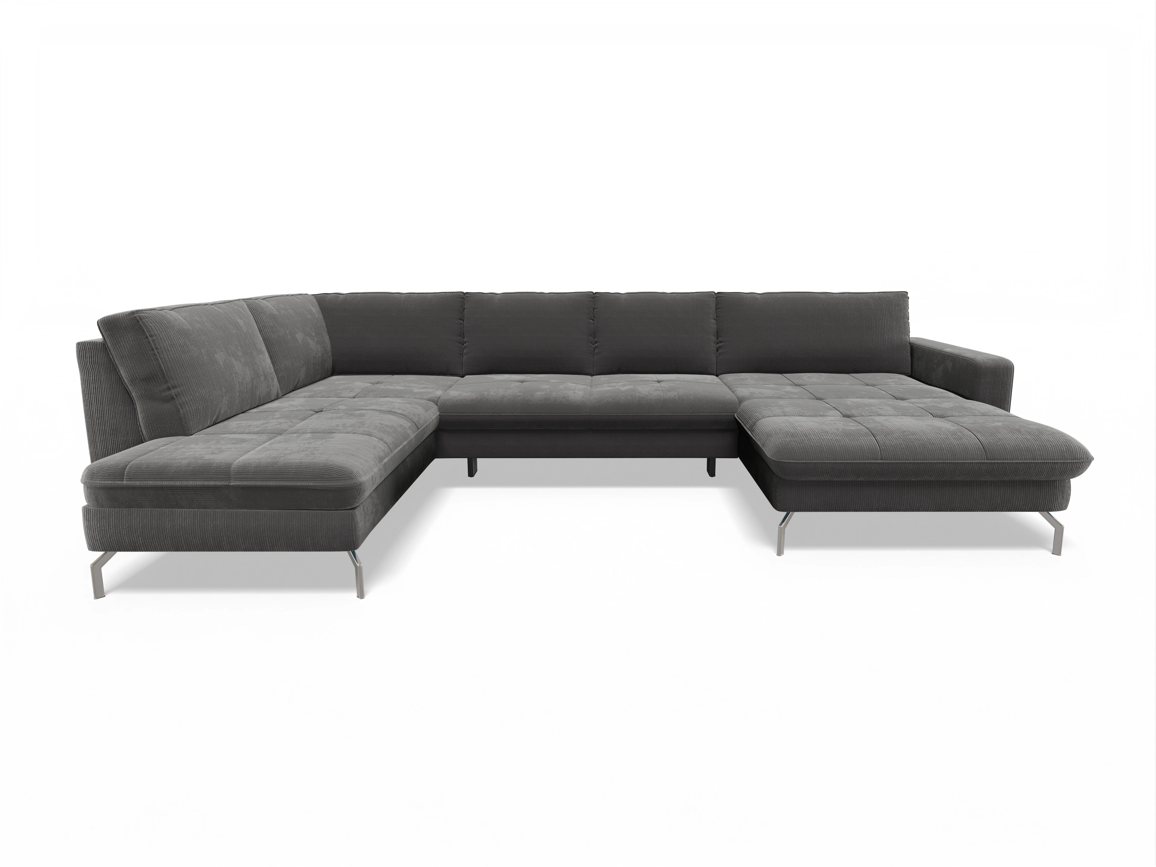 Sitz Concept smart 1075 CanapéXL Medium SE1,5Aho R Ansicht des Produktes SC Smart 1075 Wohnlandschaft offen beidseitig in Stoff Grau