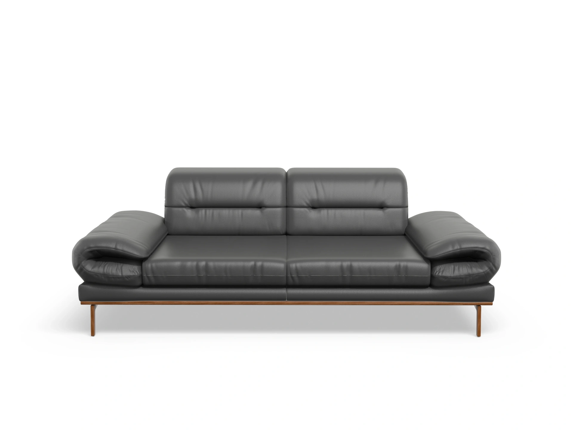Ansicht des Produktes San Marino 2-Sitzer Sofa in Leder Grau