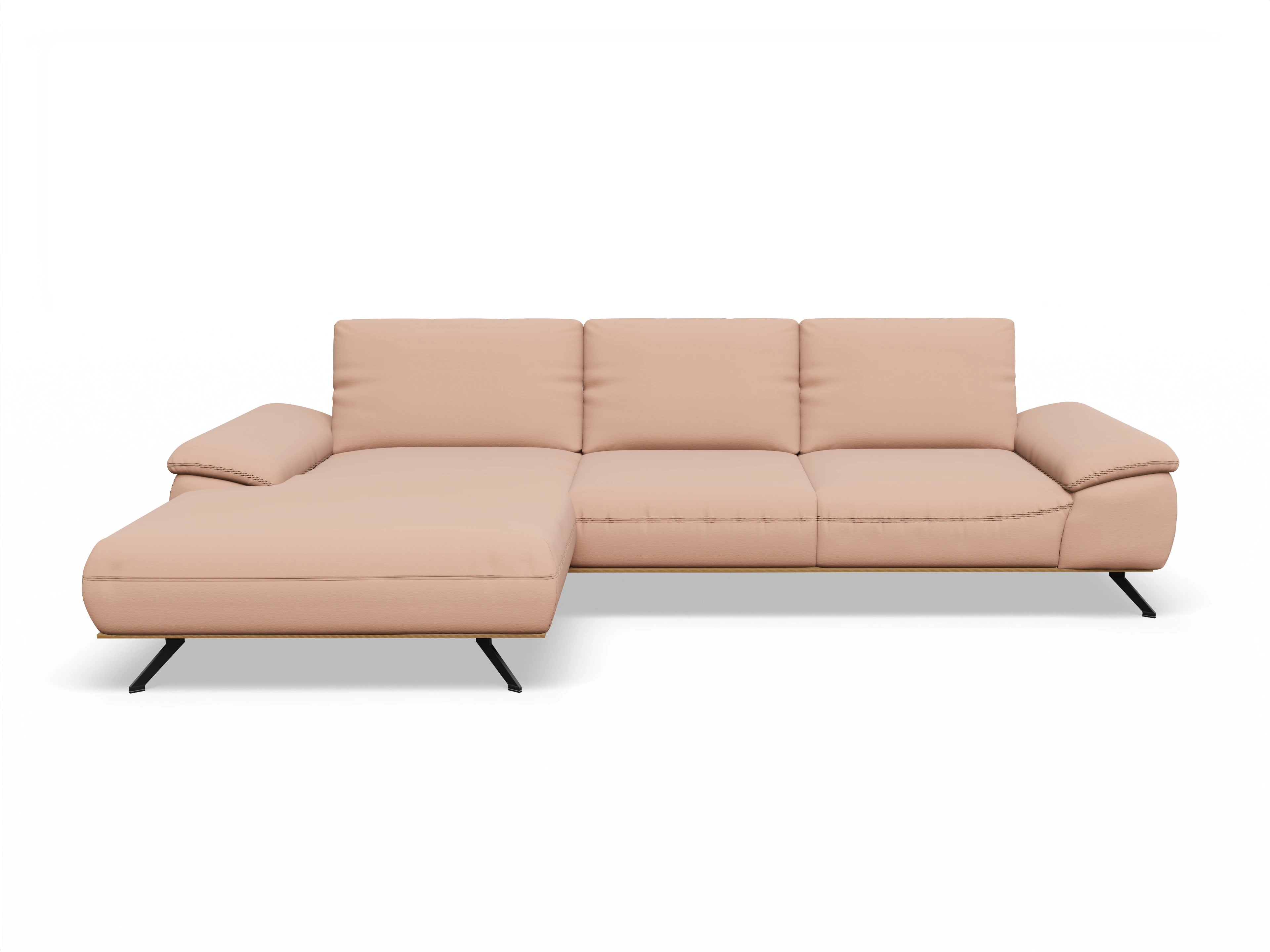 Ansicht des Produktes SC Family 1029 Ecksofa links Abschluss offen in Stoff Braun