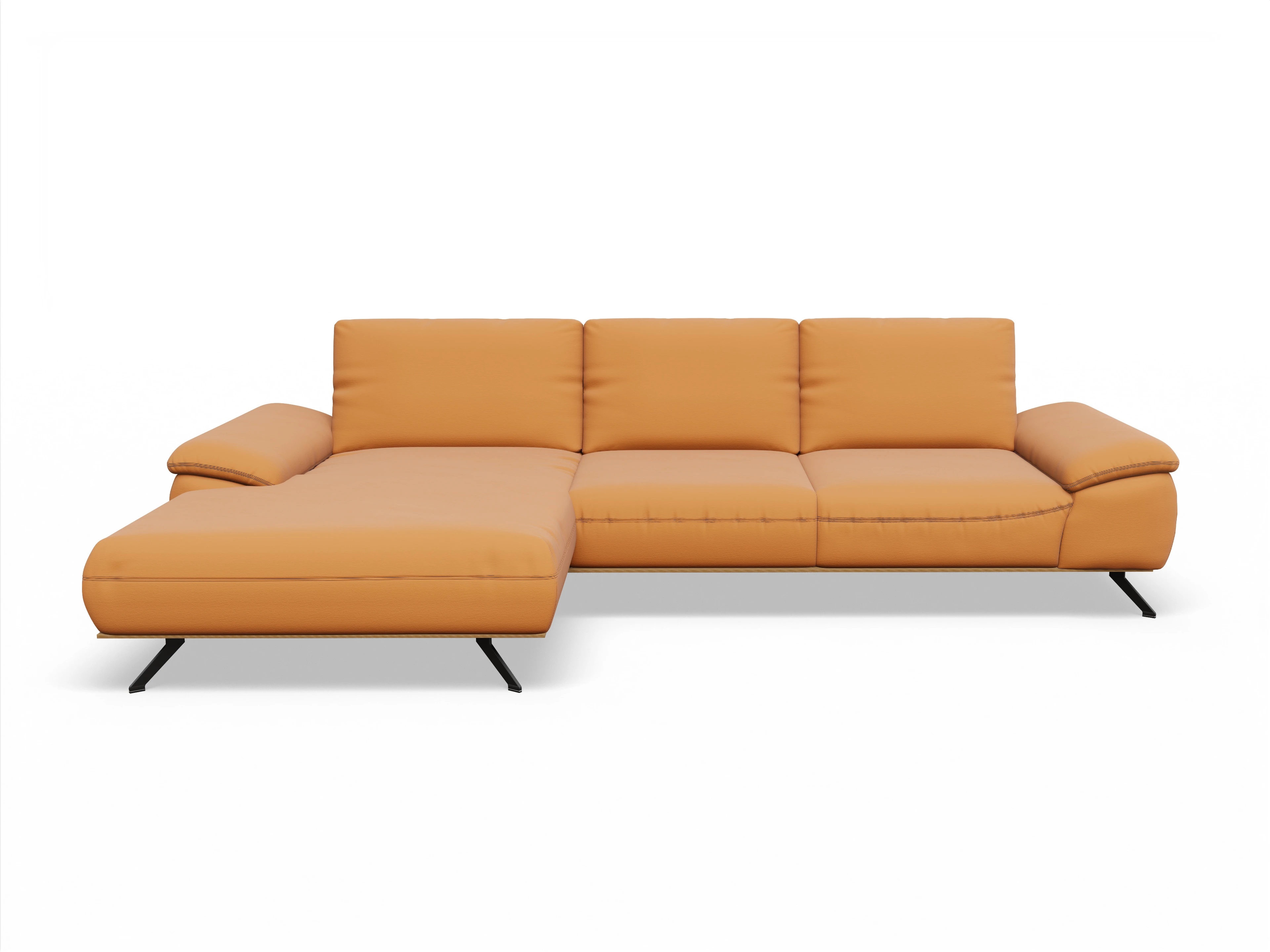 Ansicht des Produktes SC Family 1029 Ecksofa links Abschluss offen in Stoff Orange