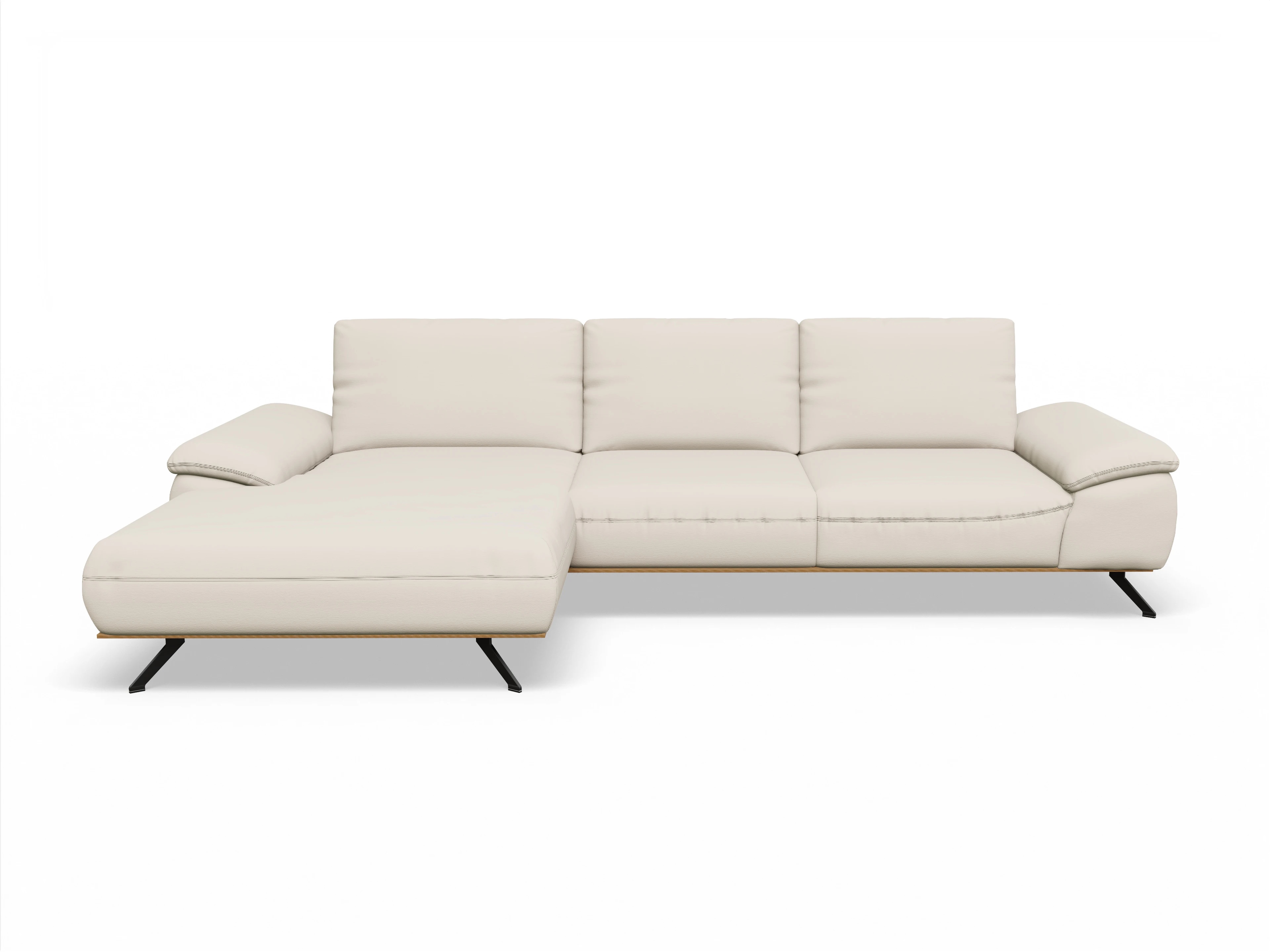 Ansicht des Produktes SC Family 1029 Ecksofa links Abschluss offen in Stoff Beige