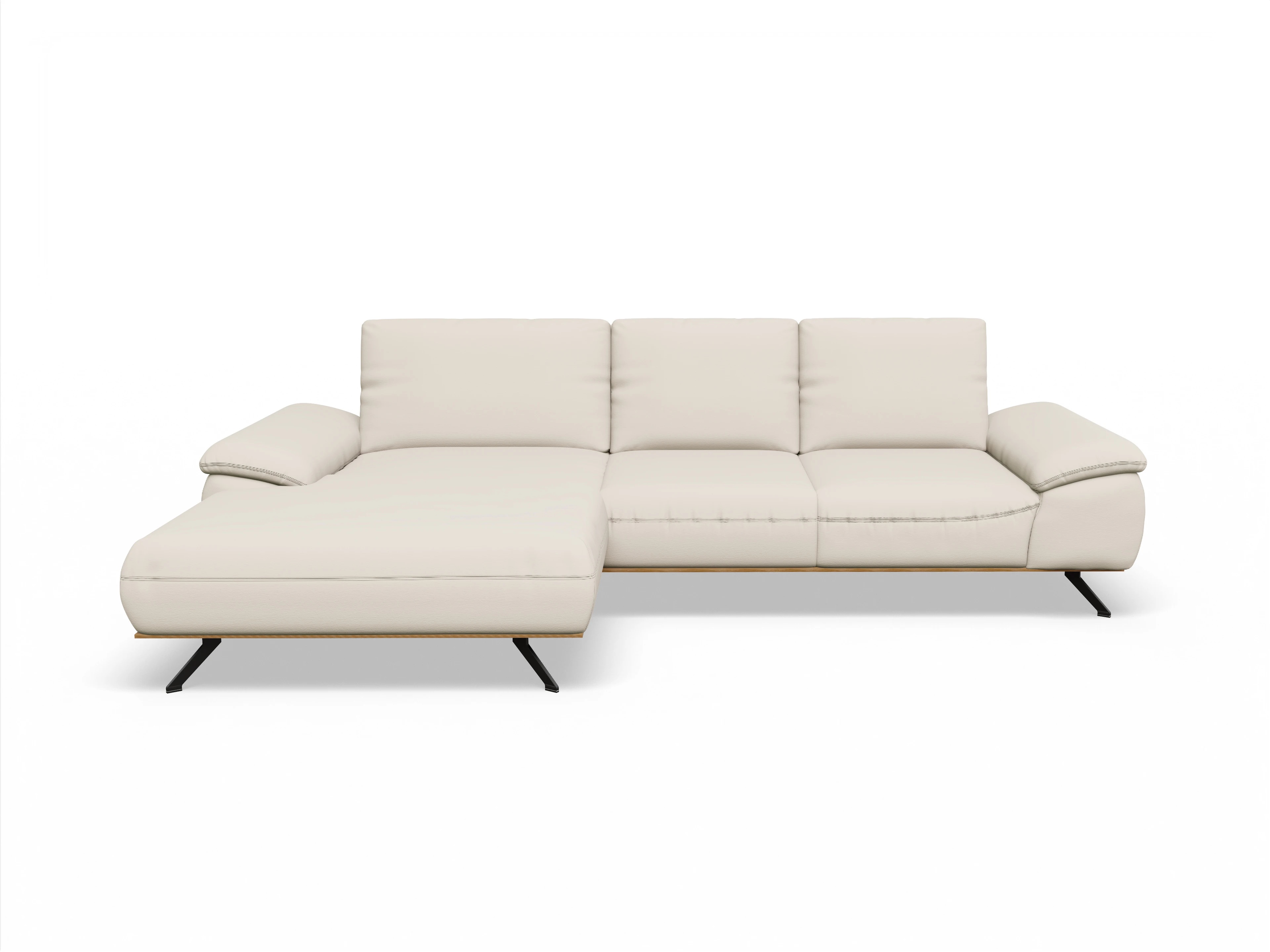 Ansicht des Produktes SC Family 1029 Ecksofa links Abschluss offen in Stoff Beige