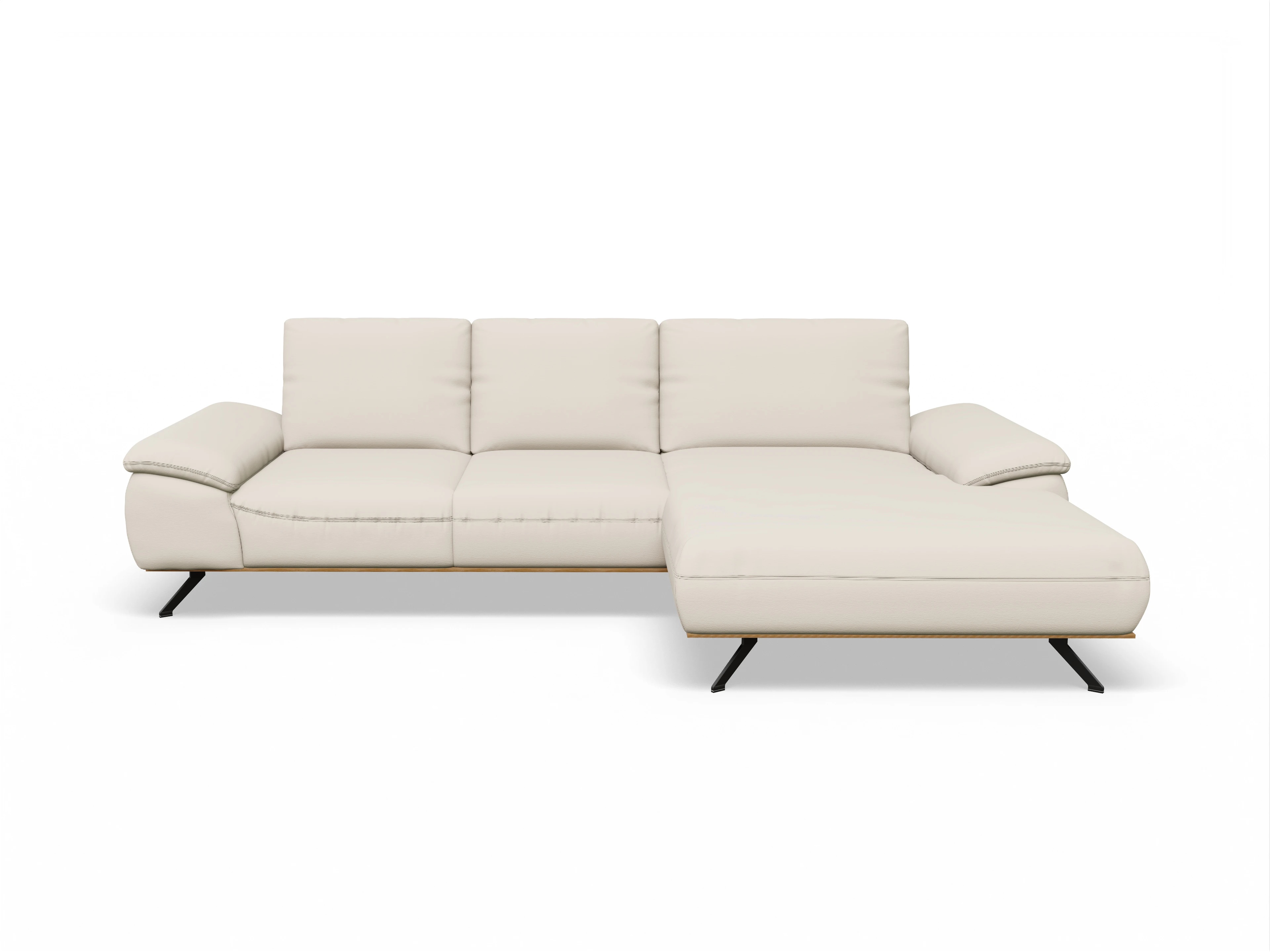 Ansicht des Produktes SC Family 1029 Ecksofa rechts Abschluss offen in Stoff Beige