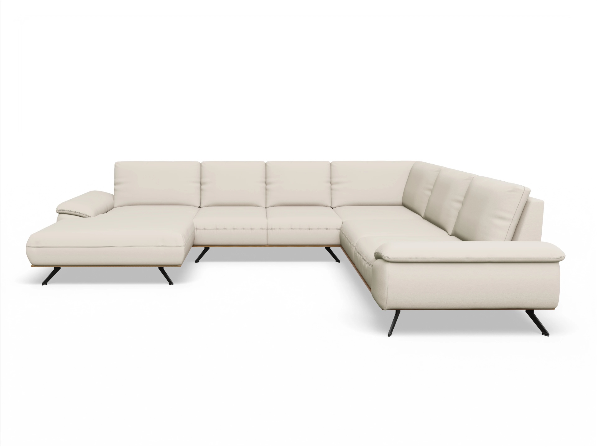 Ansicht des Produktes SC Family 1029 Wohnlandschaft Armlehne rechts Abschluss offen links in Stoff Beige