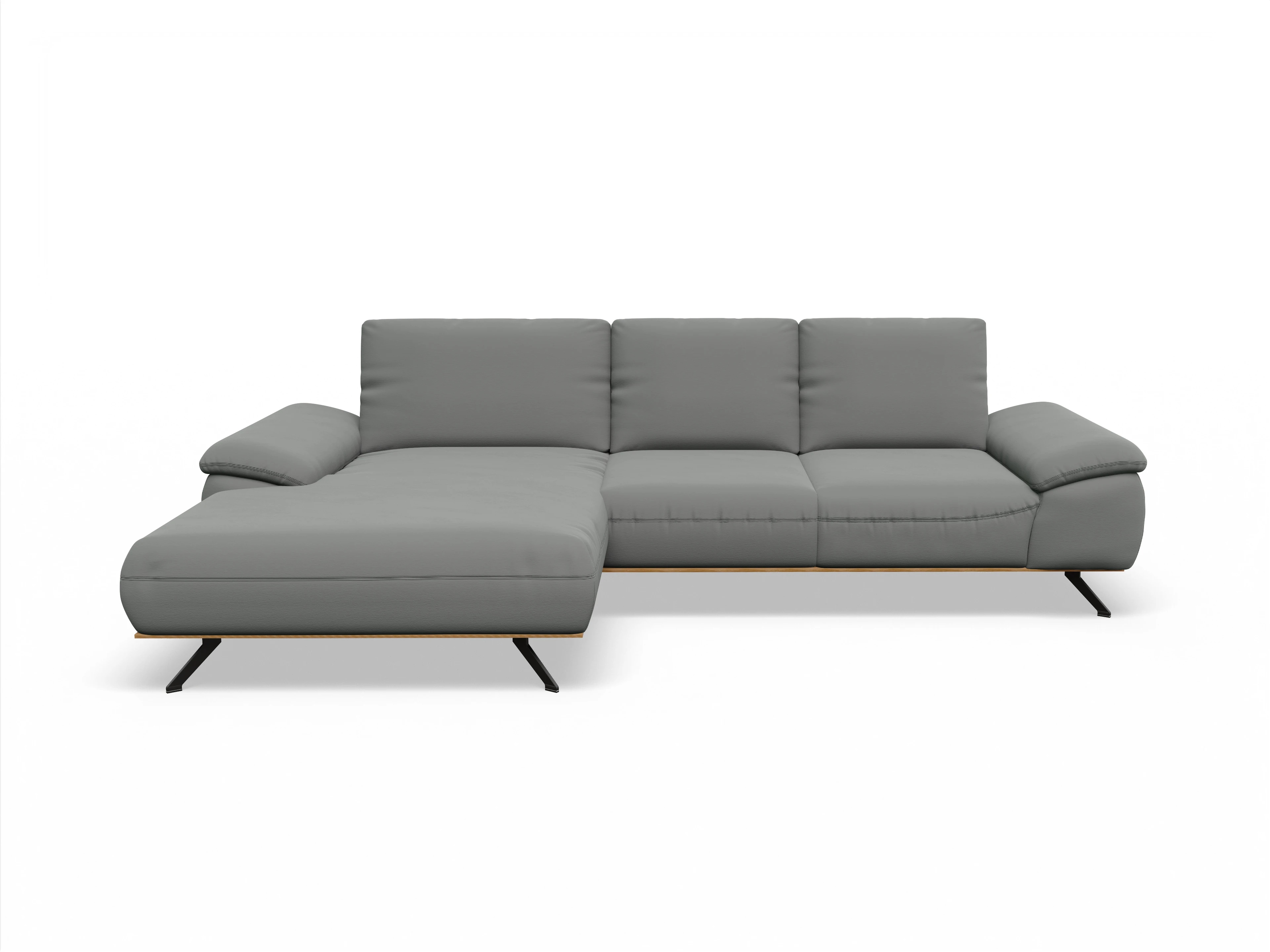 Ansicht des Produktes SC Family 1029 Ecksofa links Abschluss offen in Stoff Grau
