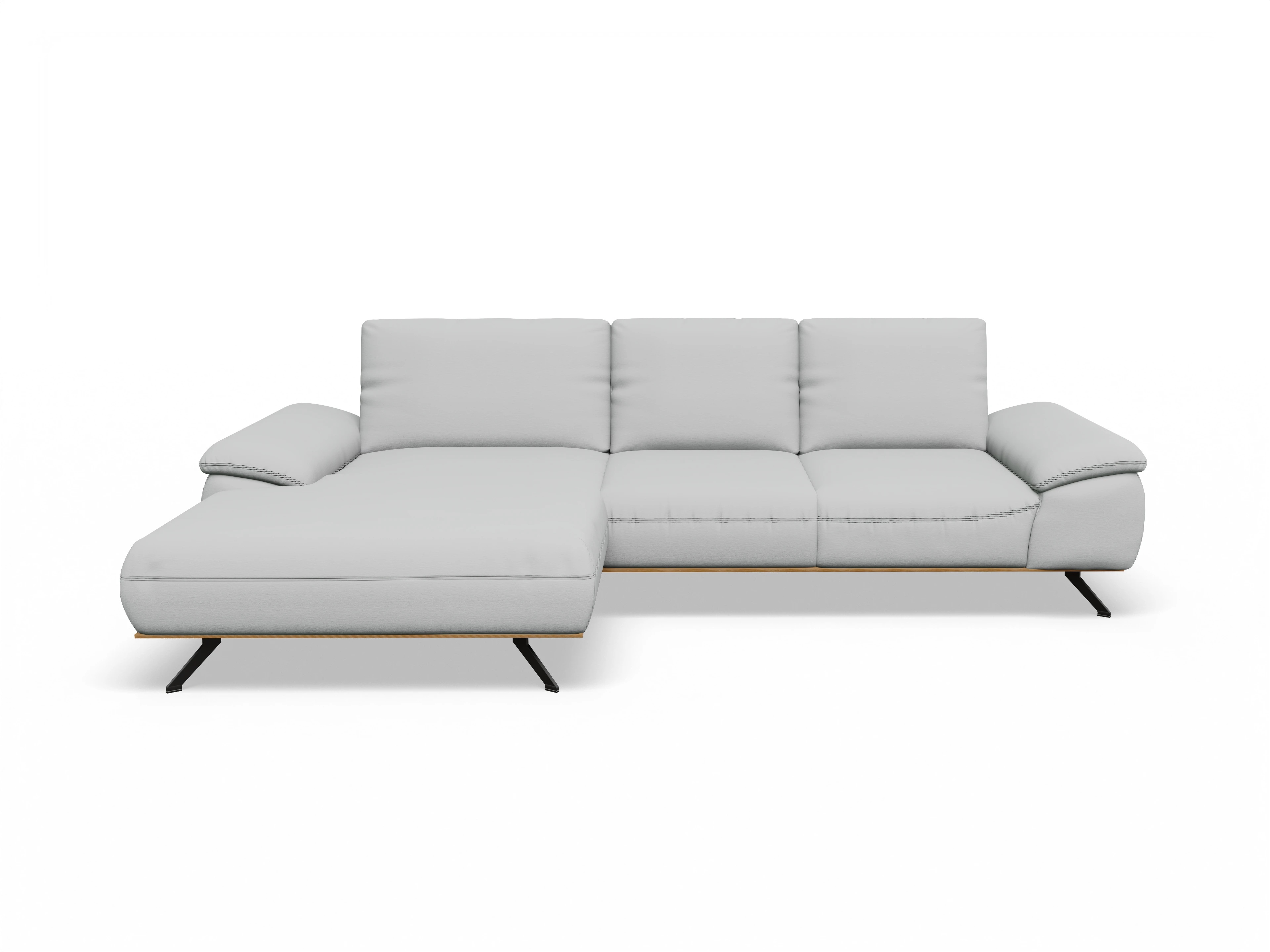 Ansicht des Produktes SC Family 1029 Ecksofa links Abschluss offen in Stoff Grau