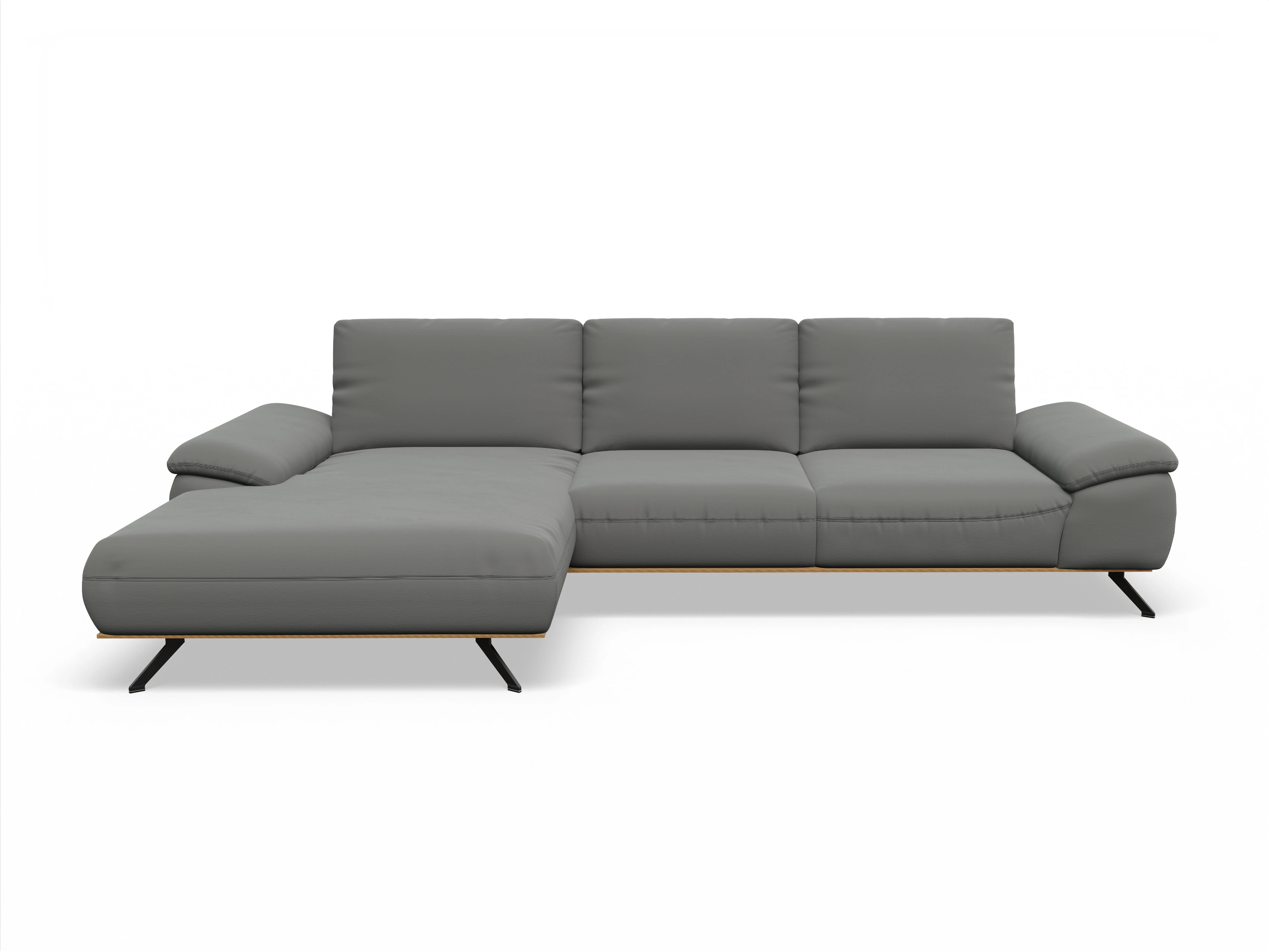 Ansicht des Produktes SC Family 1029 Ecksofa links Abschluss offen in Stoff Grau