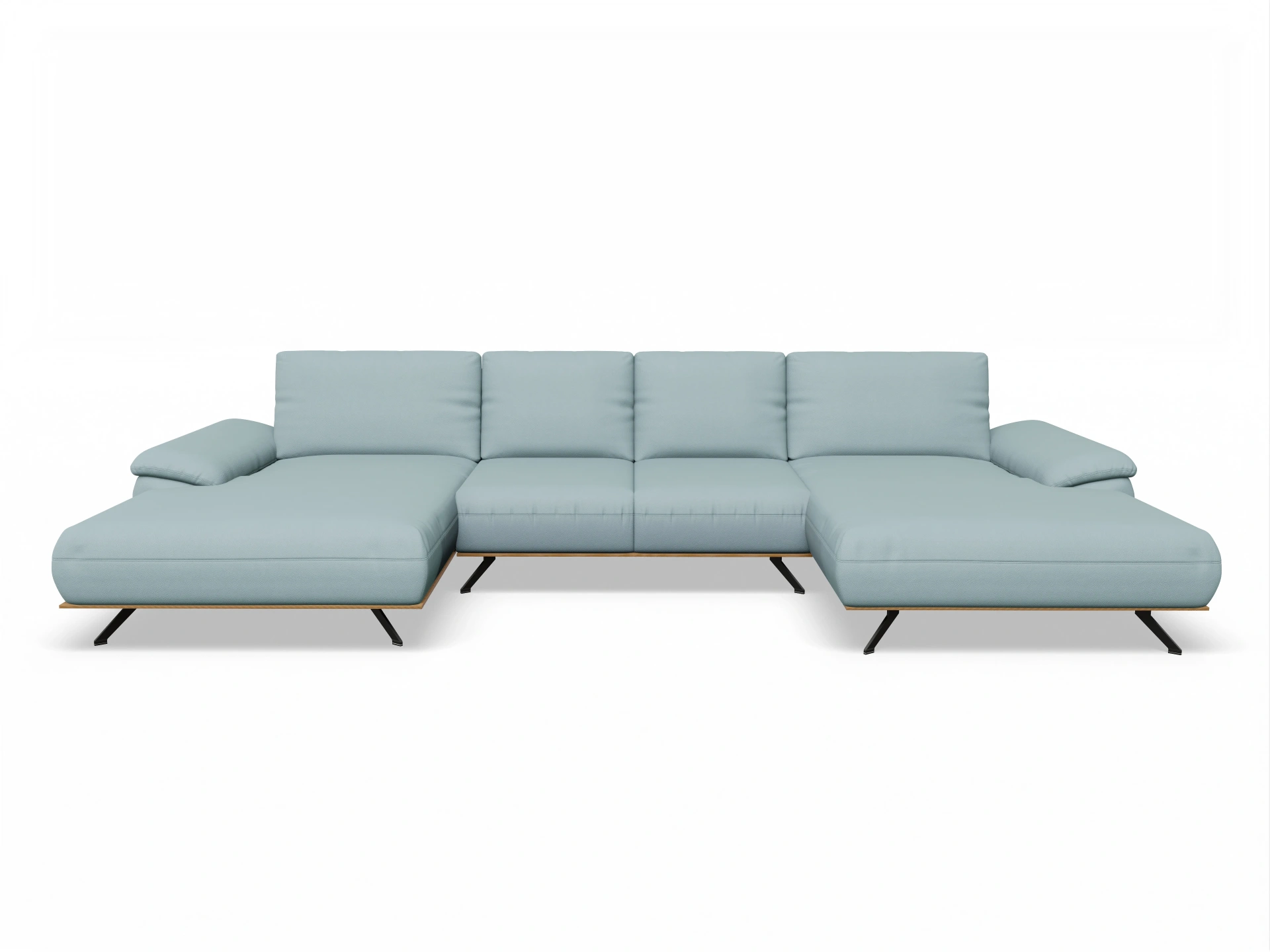 Ansicht des Produktes SC Family 1029 Wohnlandschaft offen beidseitig in Stoff Grau