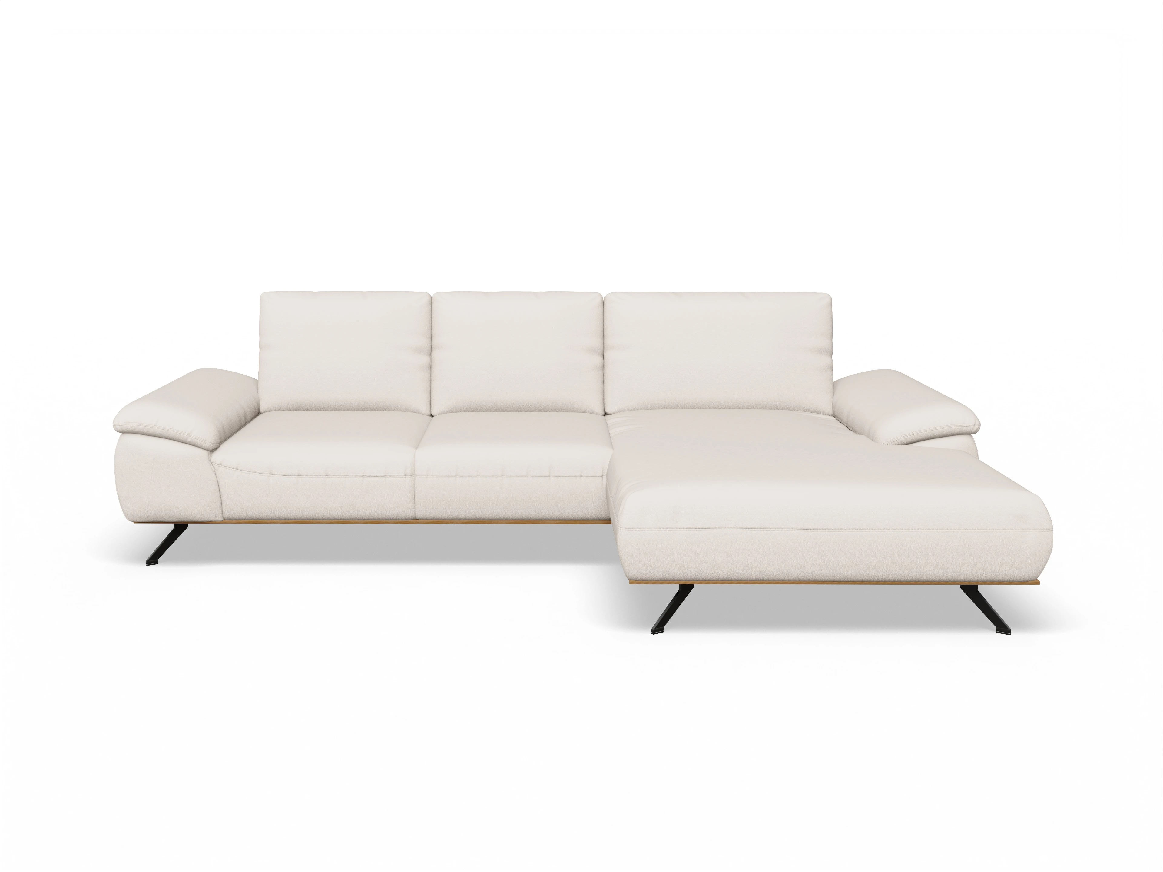 Ansicht des Produktes SC Family 1029 Ecksofa rechts Abschluss offen in Stoff Beige