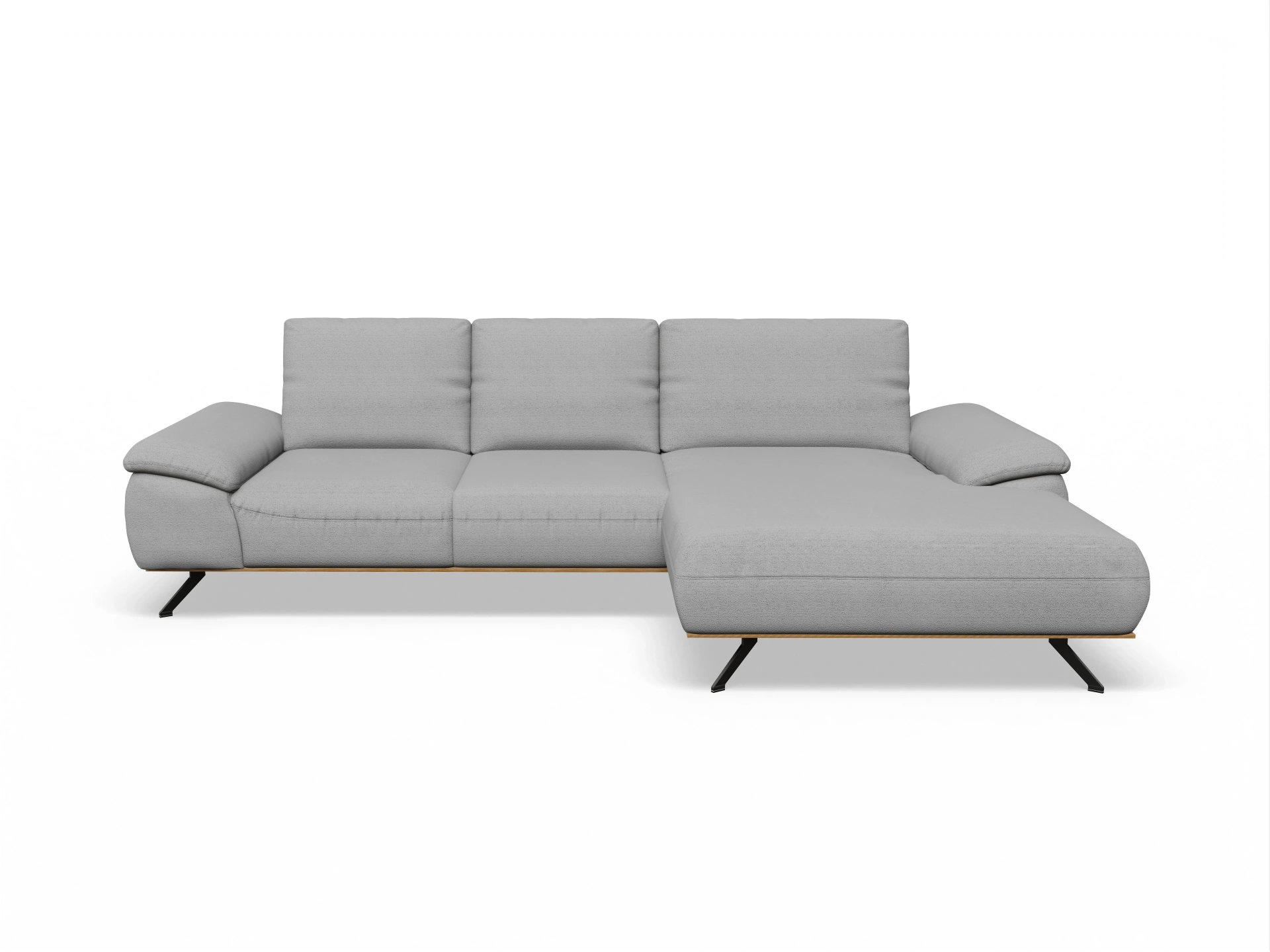 Ansicht des Produktes SC Family 1029 Ecksofa rechts Abschluss offen in Stoff Grau