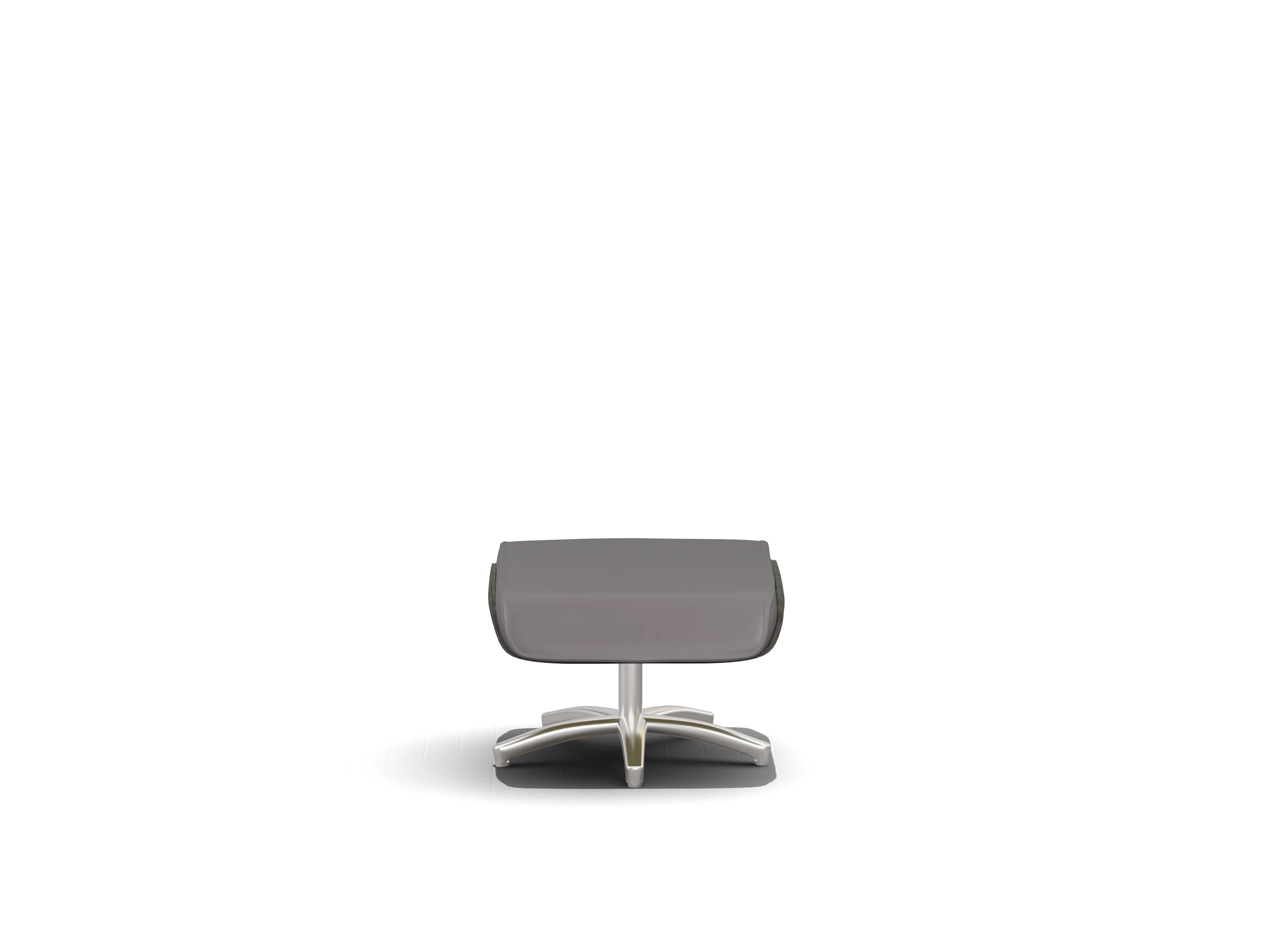 Ansicht des Produktes SC Premium 1057 Hocker in Leder Grau