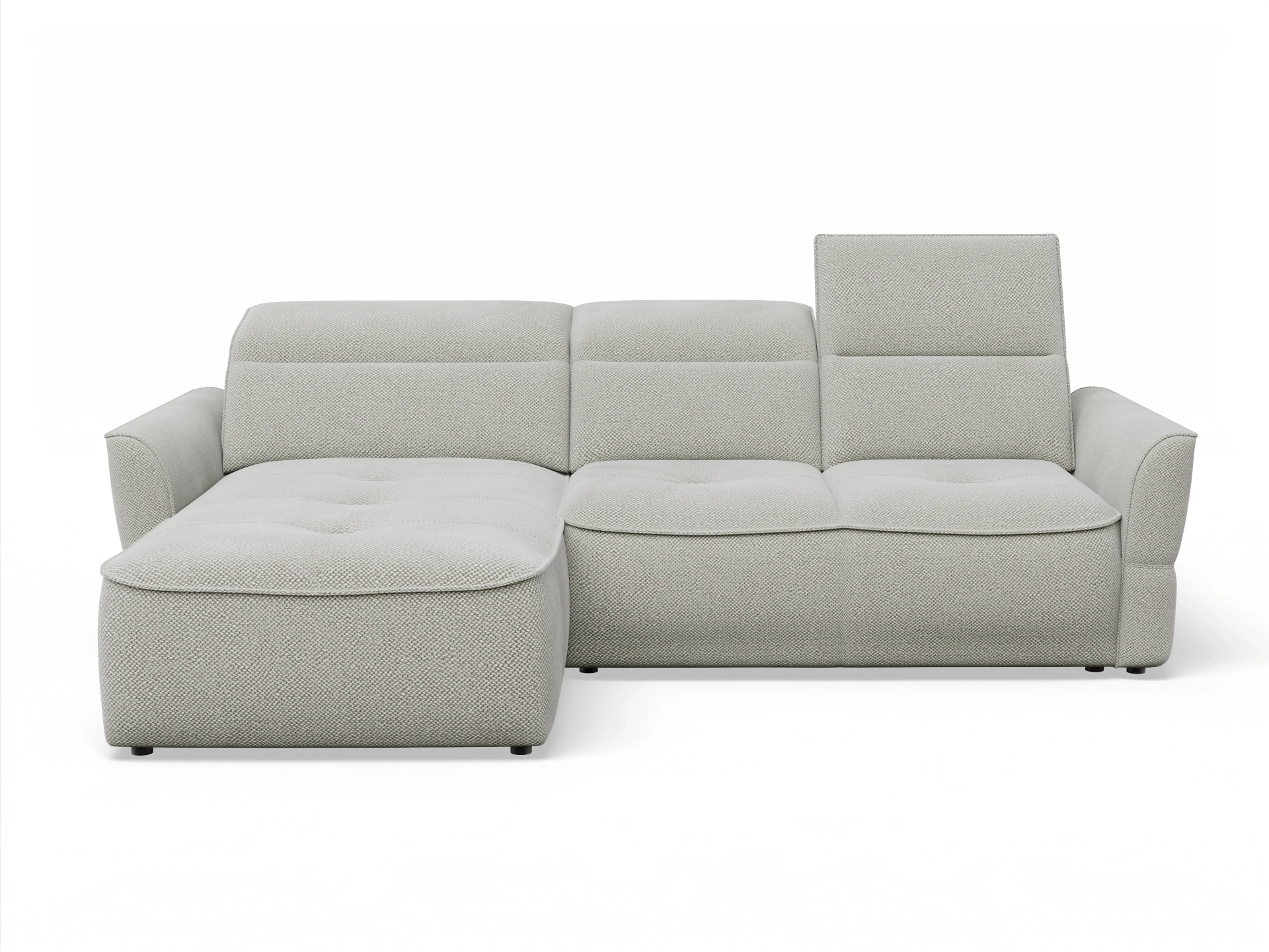 Ansicht des Produktes Toledo Ecksofa links Abschluss offen in Stoff Beige