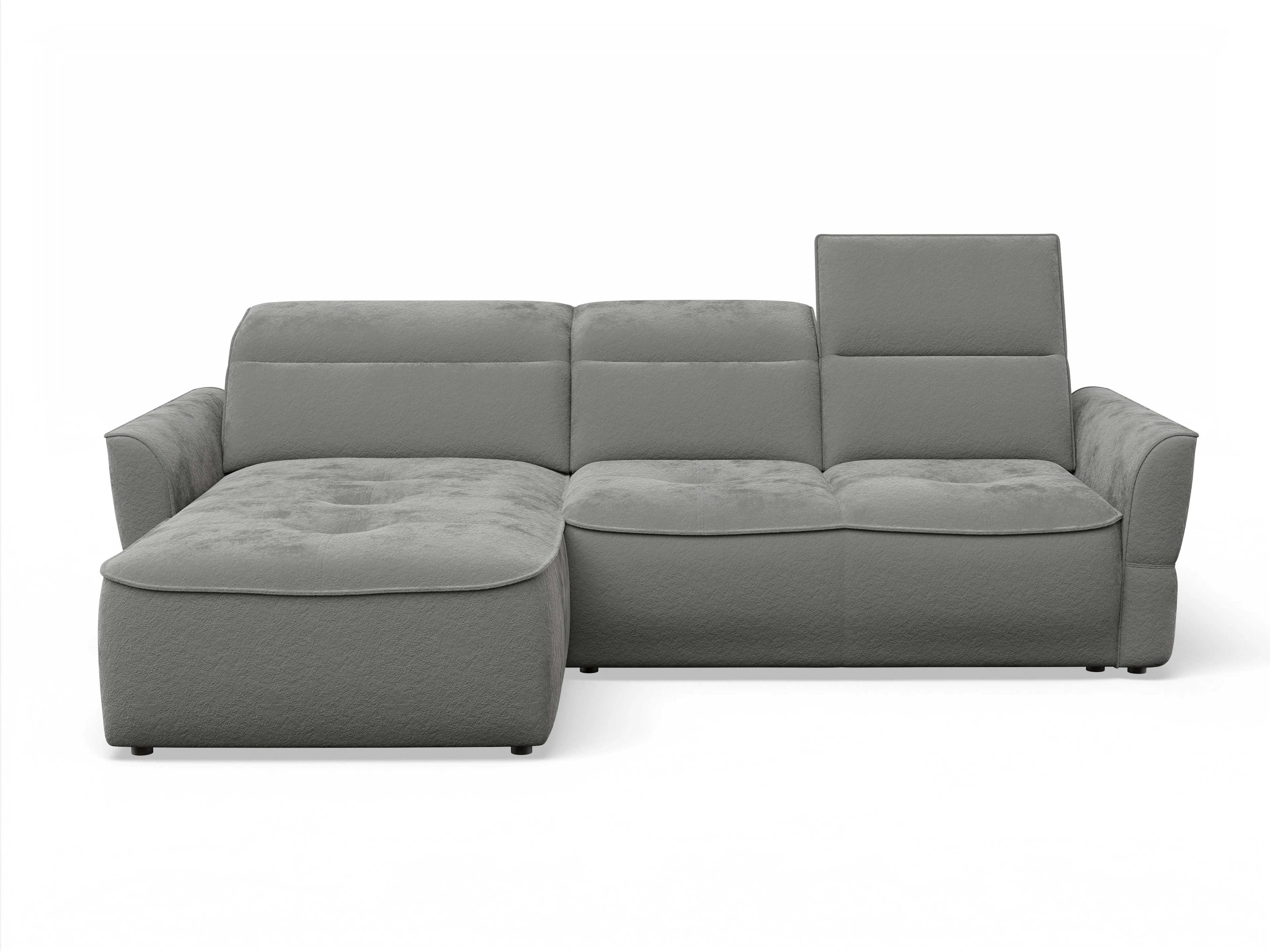 Ansicht des Produktes Toledo Ecksofa links Abschluss offen in Stoff Braun