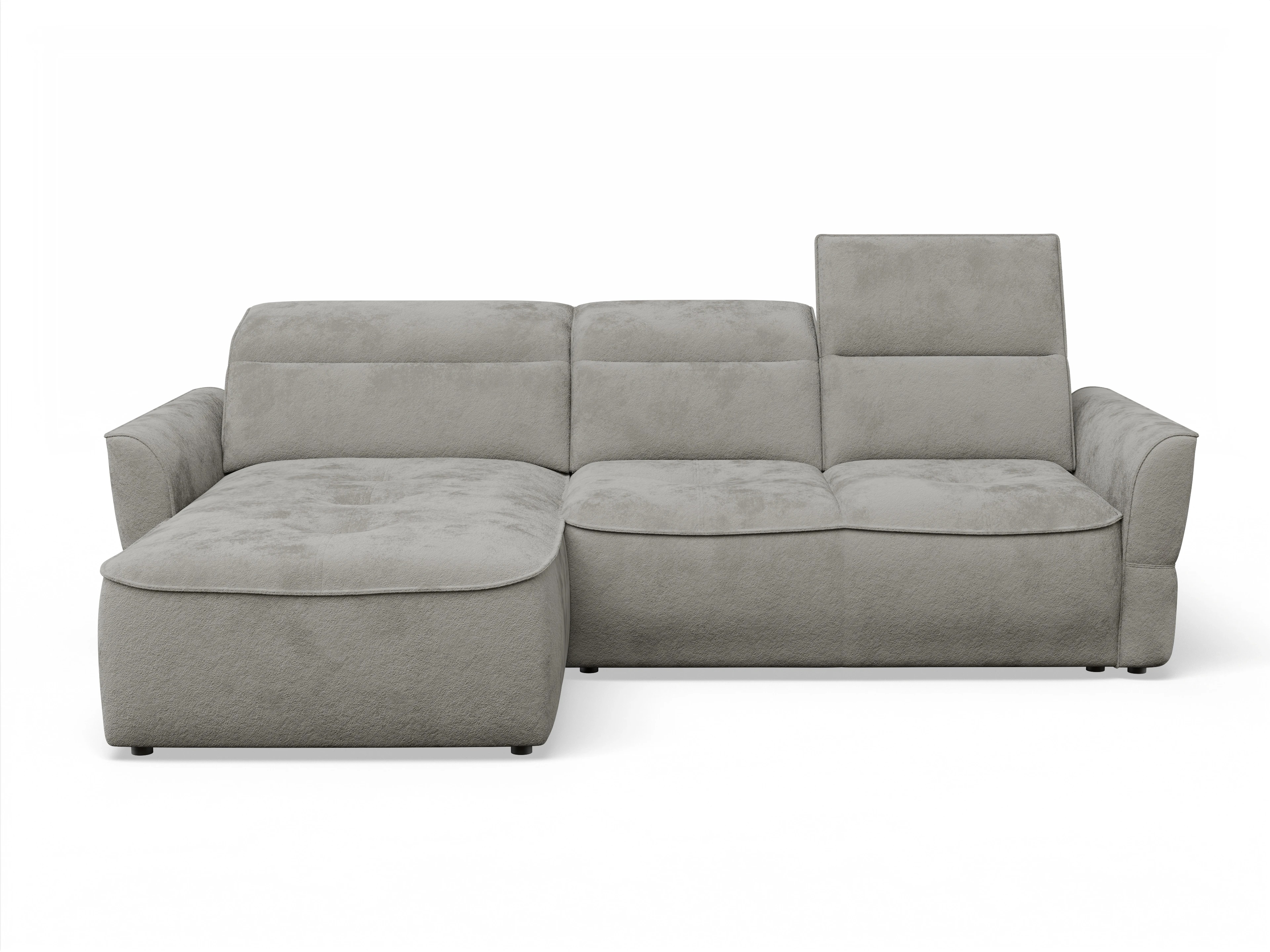 Ansicht des Produktes Toledo Ecksofa links Abschluss offen in Stoff Braun
