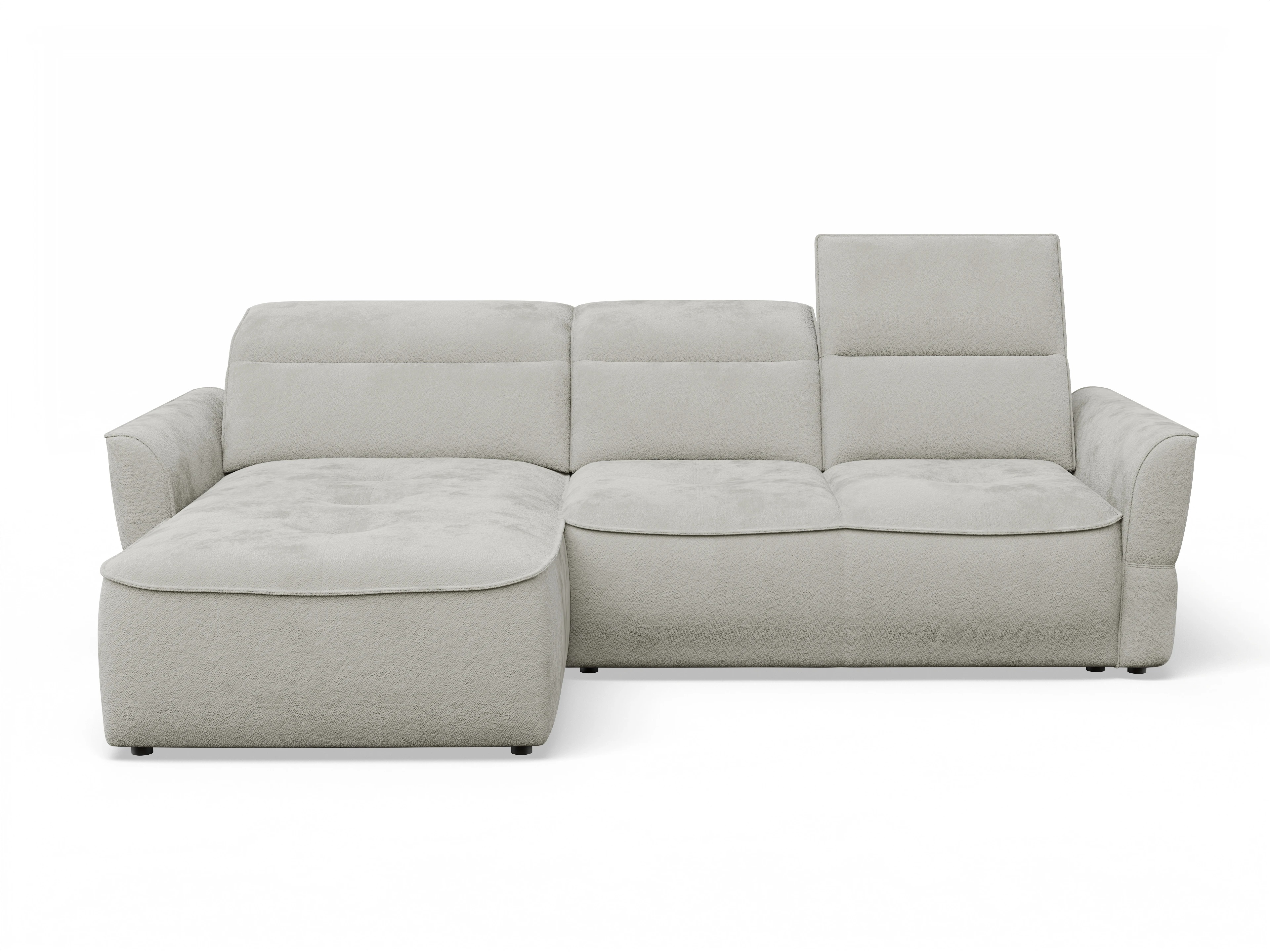 Ansicht des Produktes Toledo Ecksofa links Abschluss offen in Stoff Beige