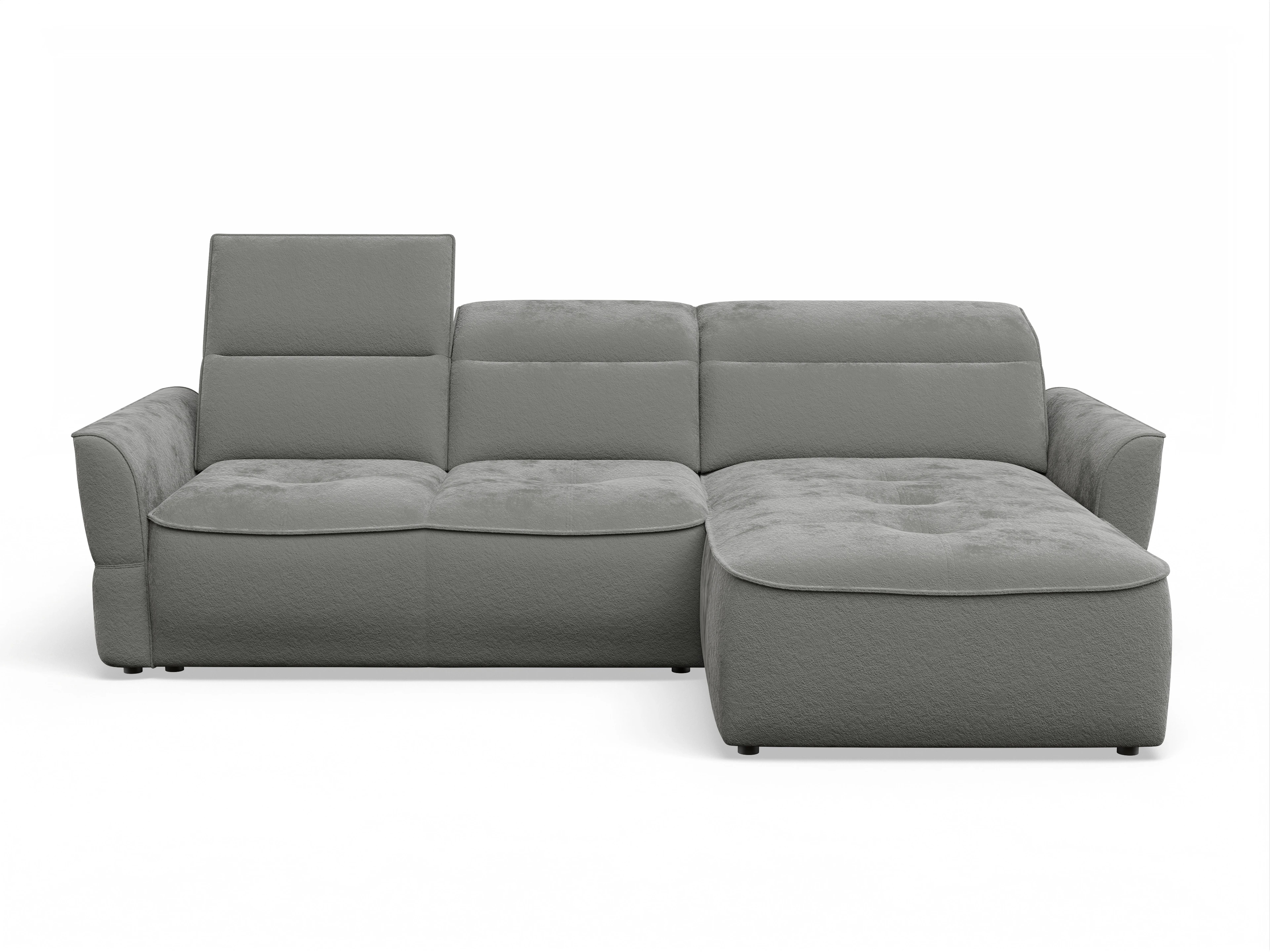 Ansicht des Produktes Toledo Ecksofa rechts Abschluss offen in Stoff Braun