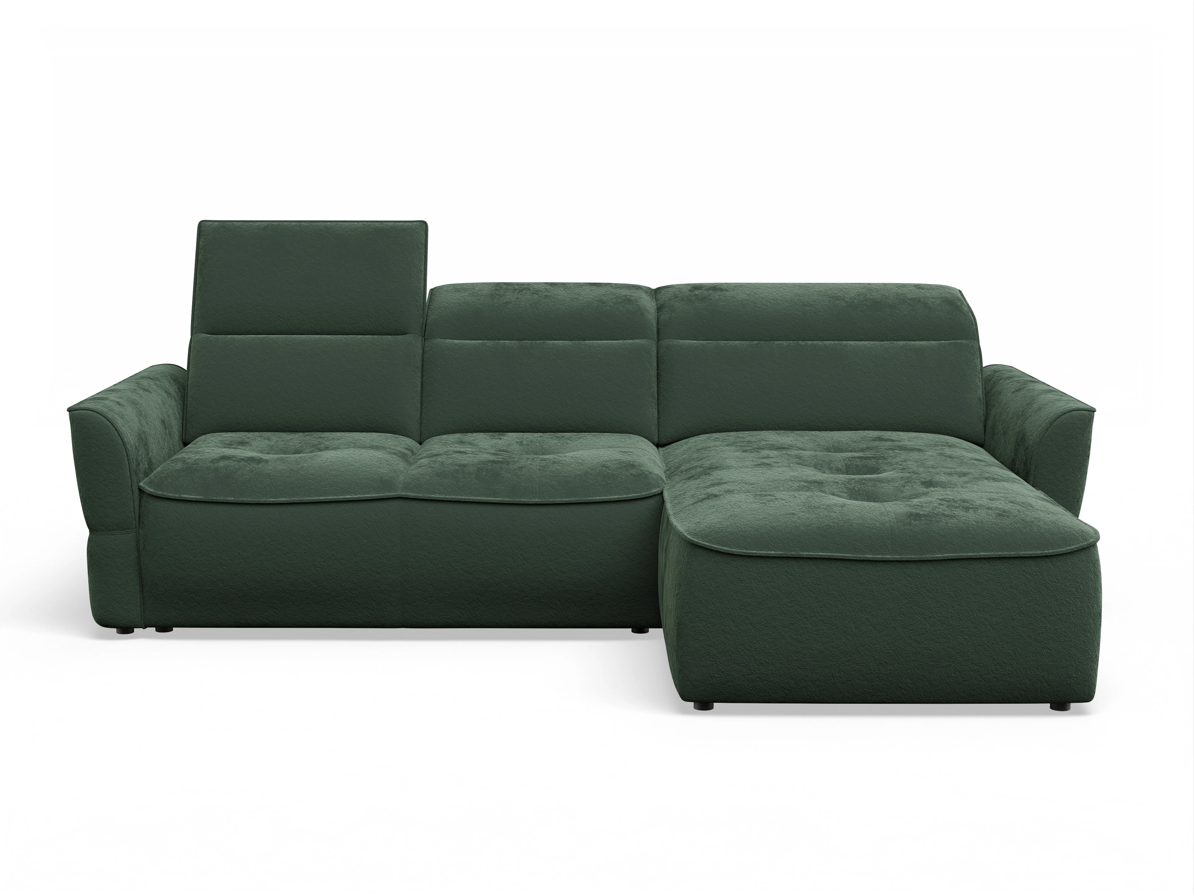 Ansicht des Produktes Toledo Ecksofa rechts Abschluss offen in Stoff Grün