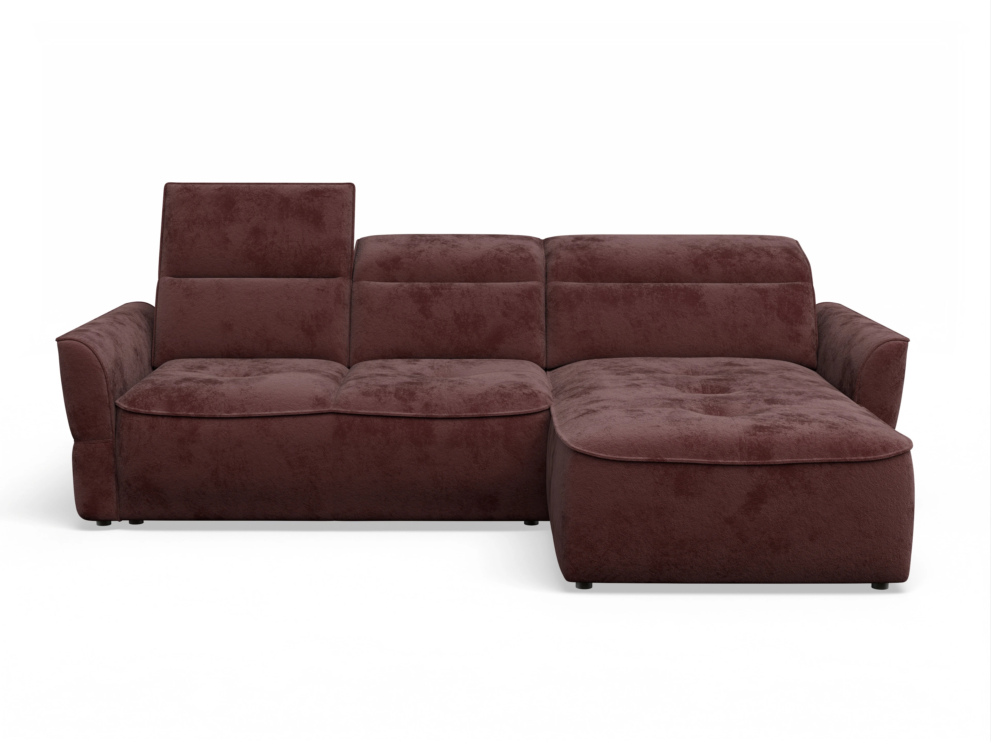 Ansicht des Produktes Toledo Ecksofa rechts Abschluss offen in Stoff Rot