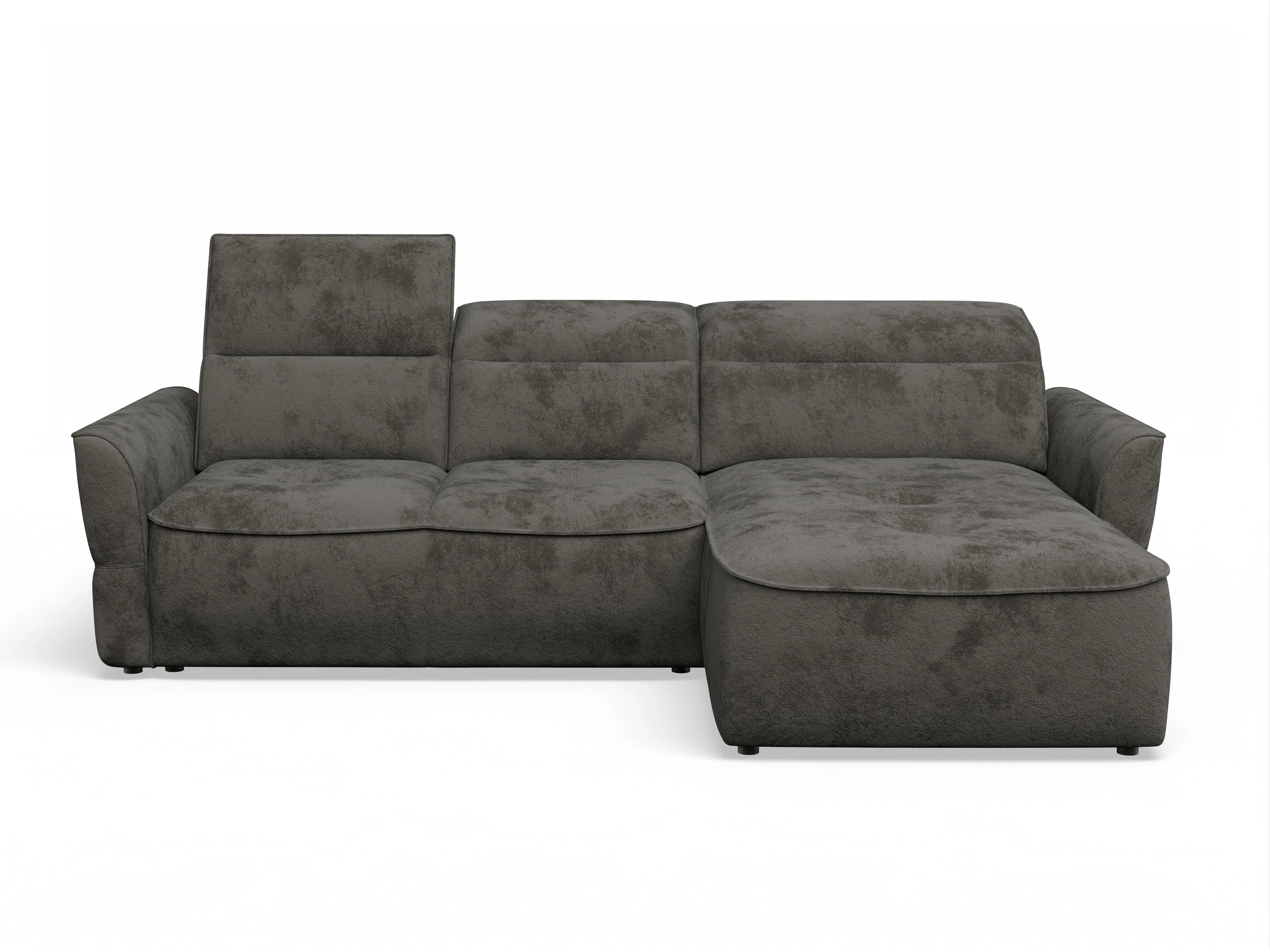 Ansicht des Produktes Toledo Ecksofa rechts Abschluss offen in Stoff Braun