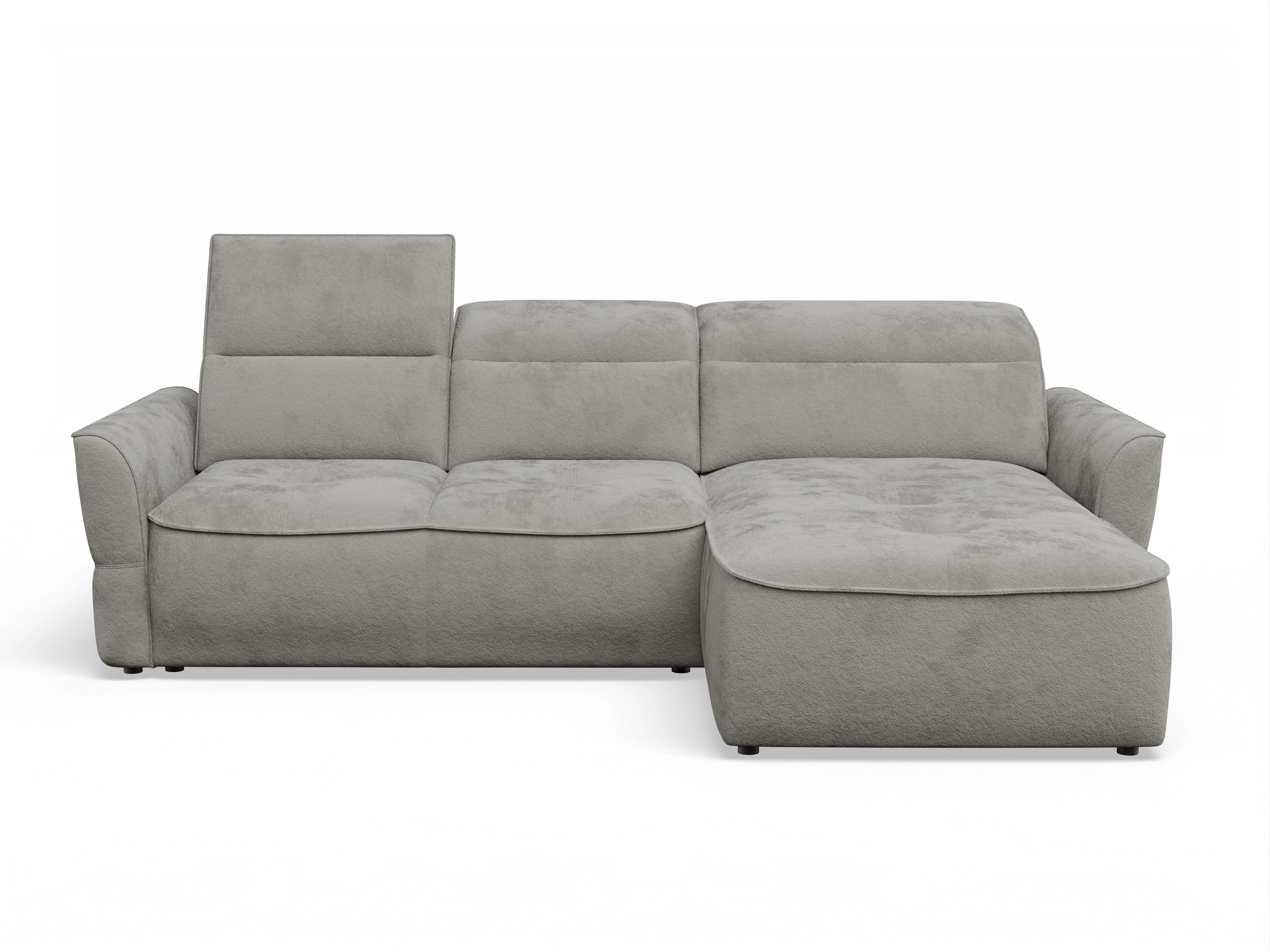 Ansicht des Produktes Toledo Ecksofa rechts Abschluss offen in Stoff Braun