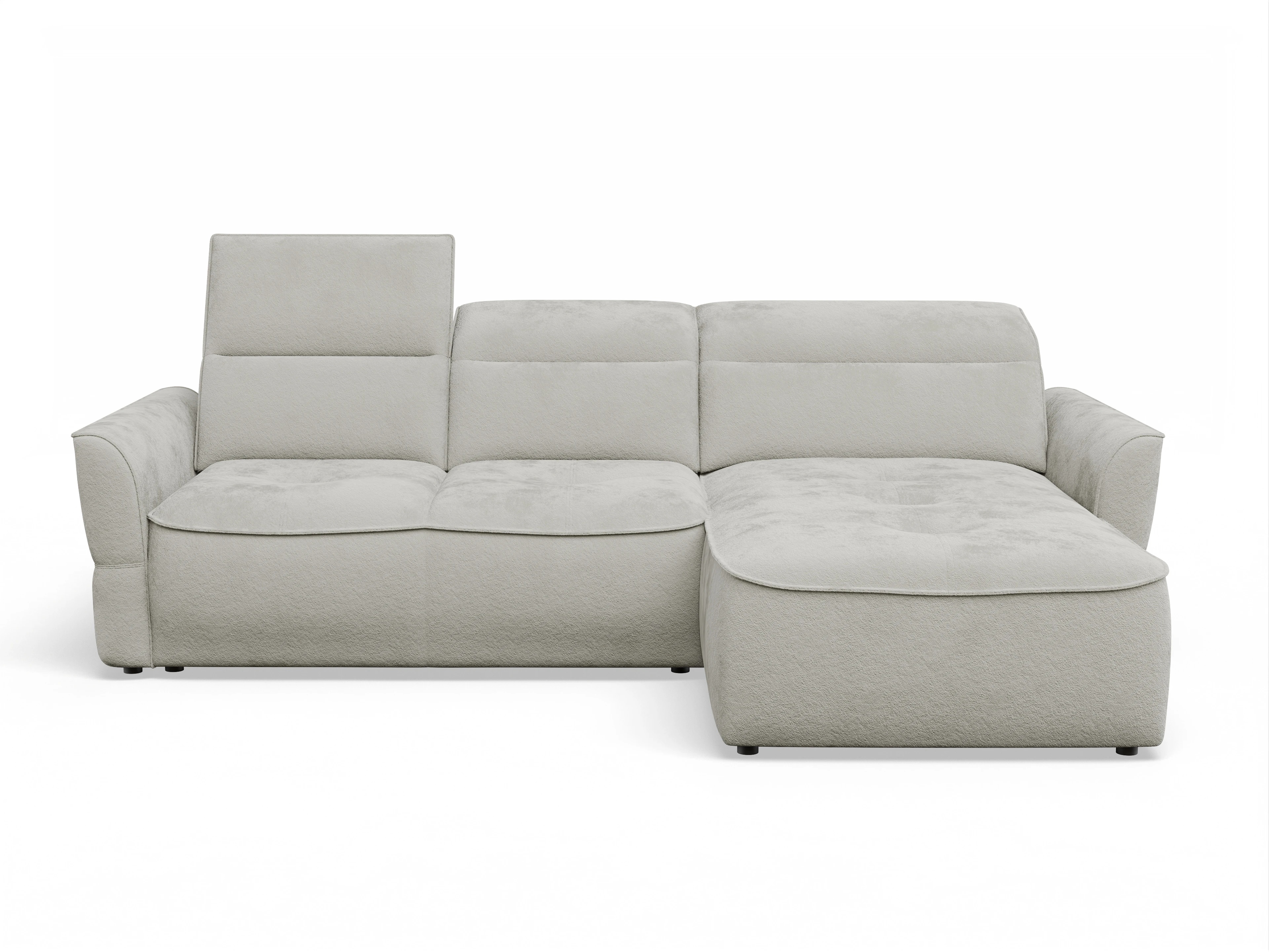 Ansicht des Produktes Toledo Ecksofa rechts Abschluss offen in Stoff Beige