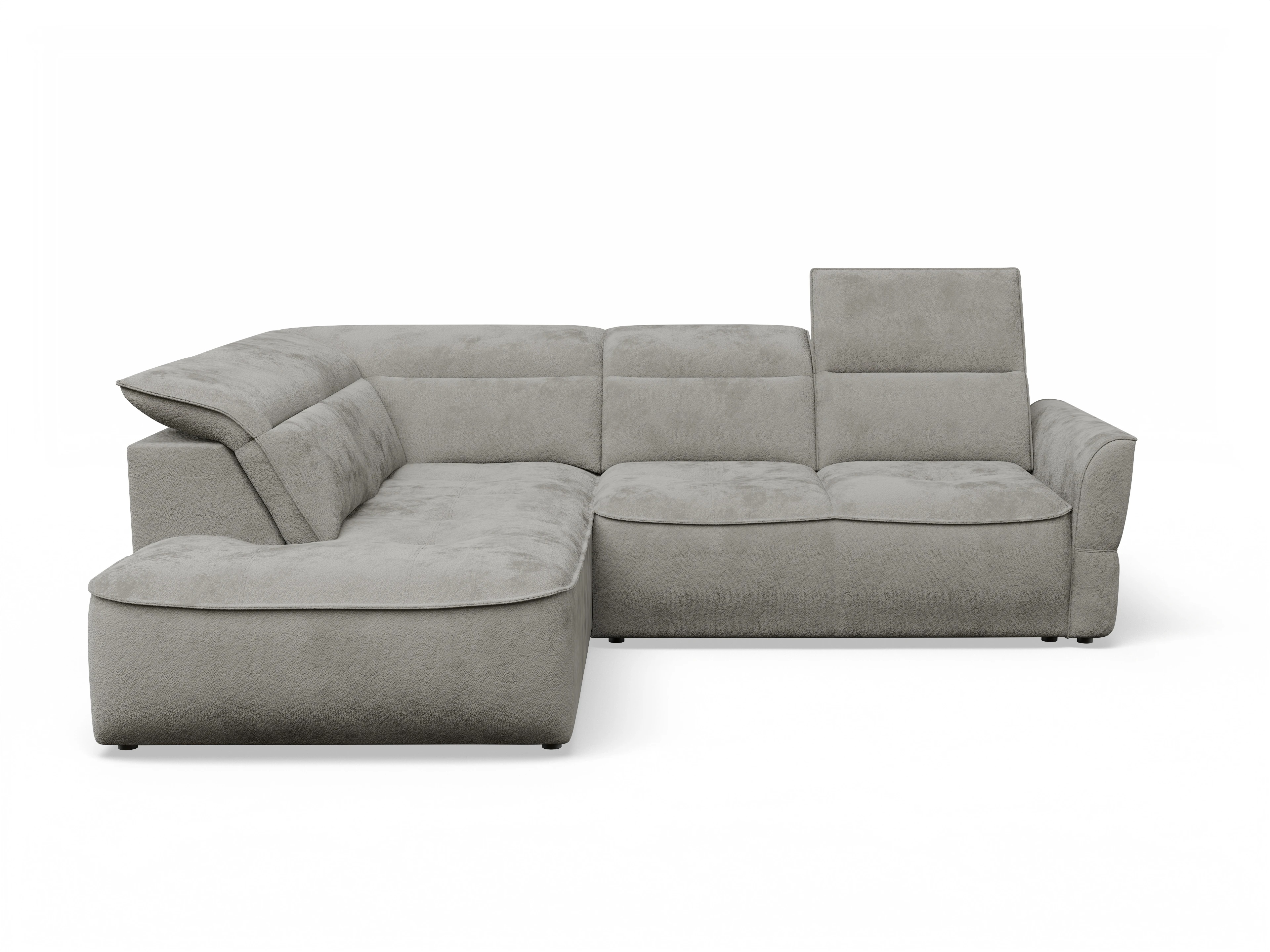 Ansicht des Produktes Toledo Ecksofa links Abschluss offen in Stoff Braun