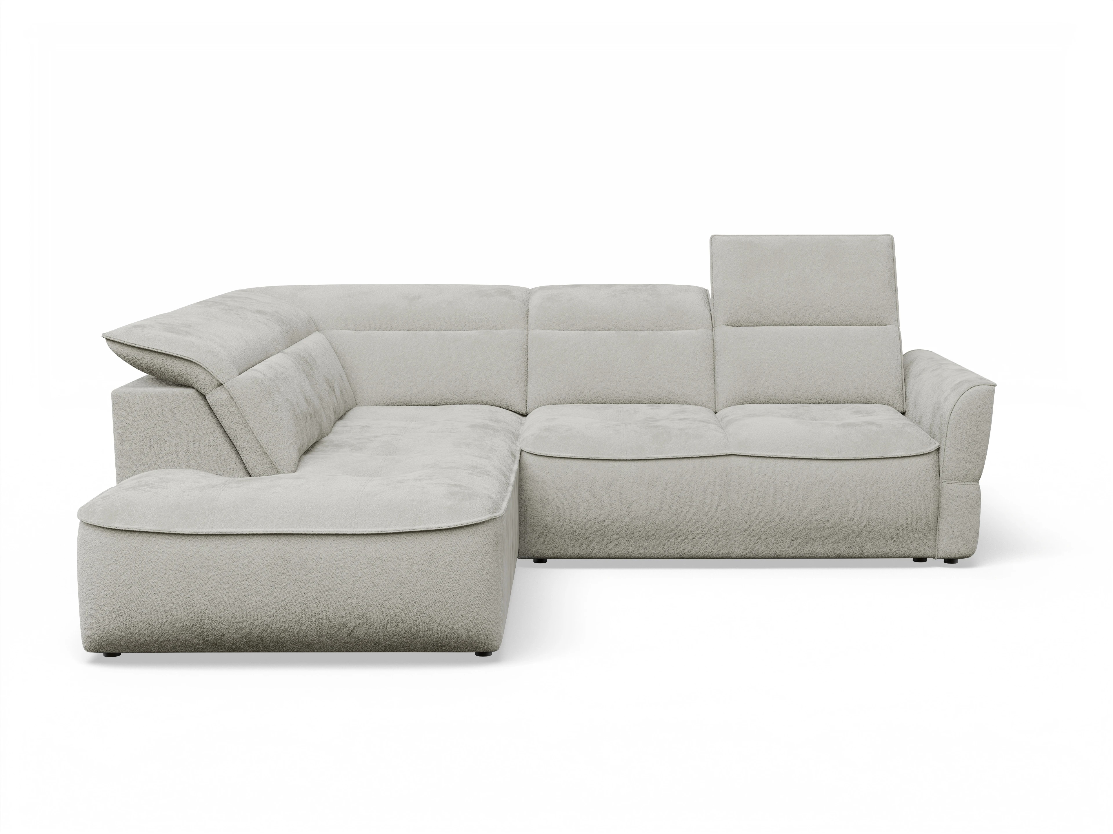 Ansicht des Produktes Toledo Ecksofa links Abschluss offen in Stoff Beige