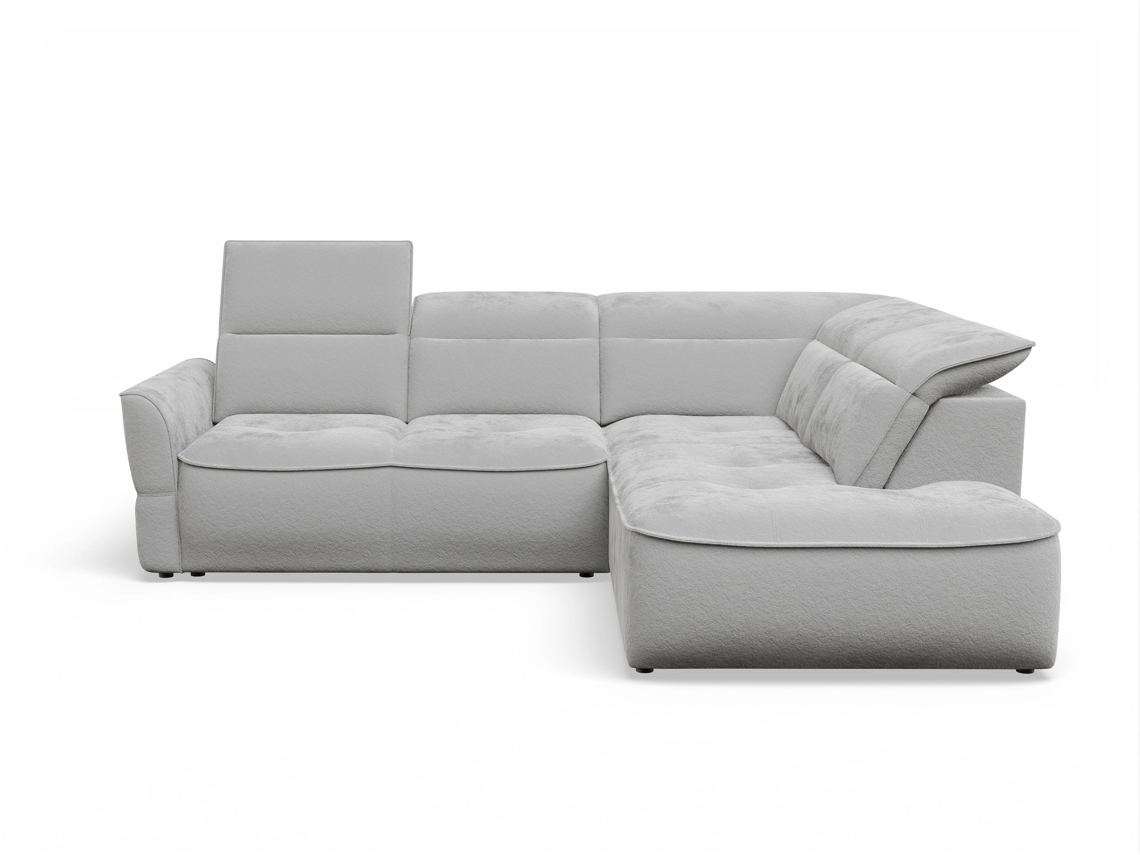 Ansicht des Produktes Toledo Ecksofa rechts Abschluss offen in Stoff Grau