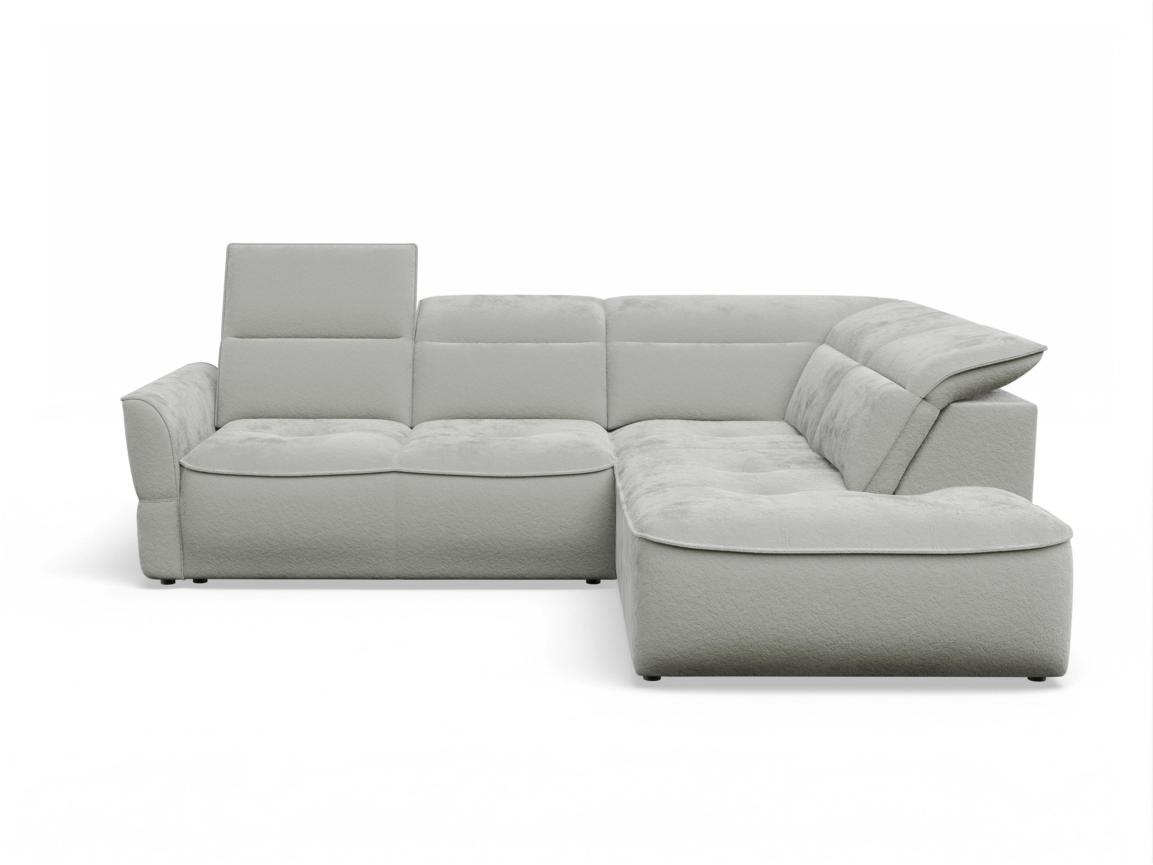 Ansicht des Produktes Toledo Ecksofa rechts Abschluss offen in Stoff Grau