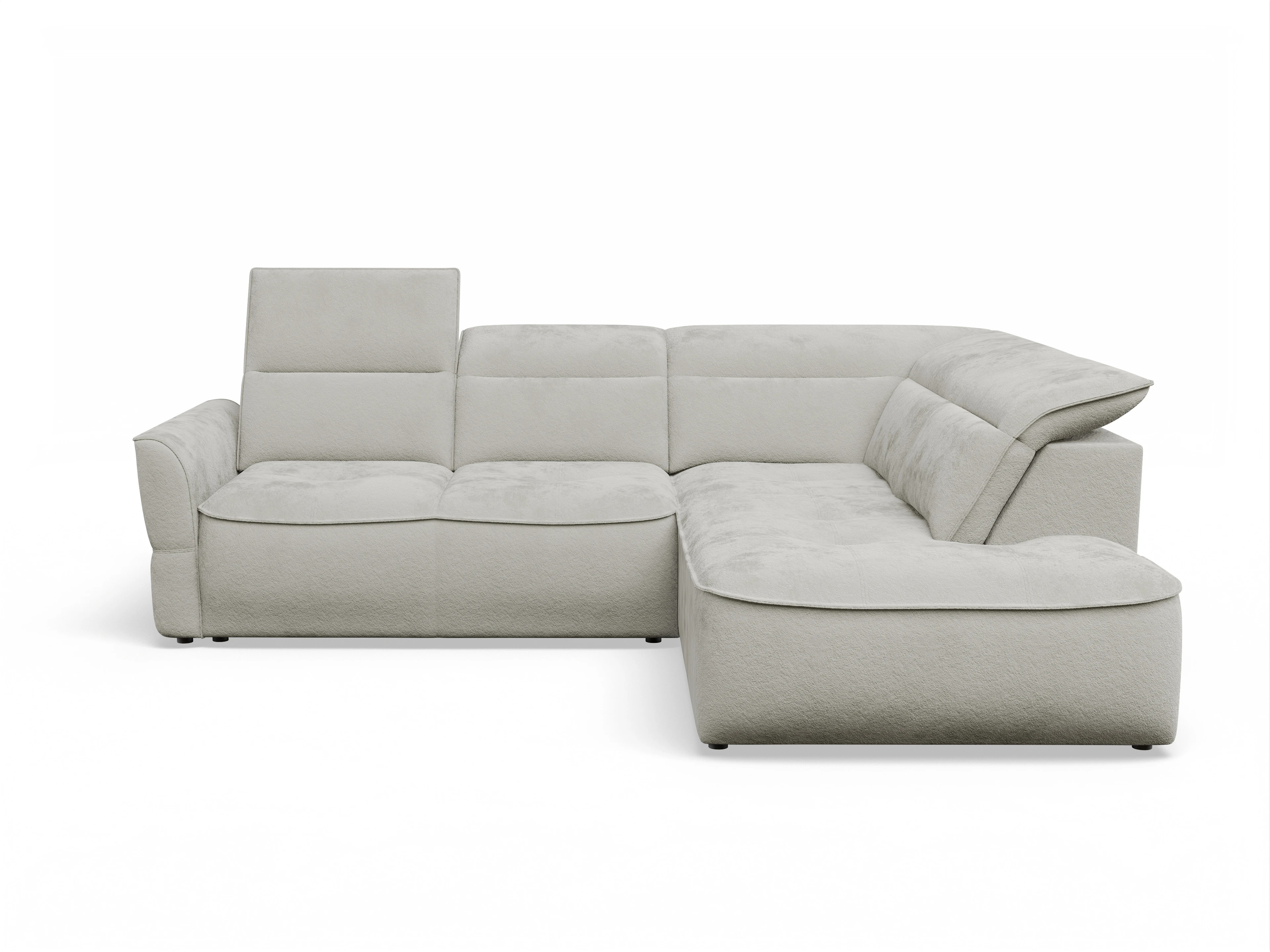 Ansicht des Produktes Toledo Ecksofa rechts Abschluss offen in Stoff Beige