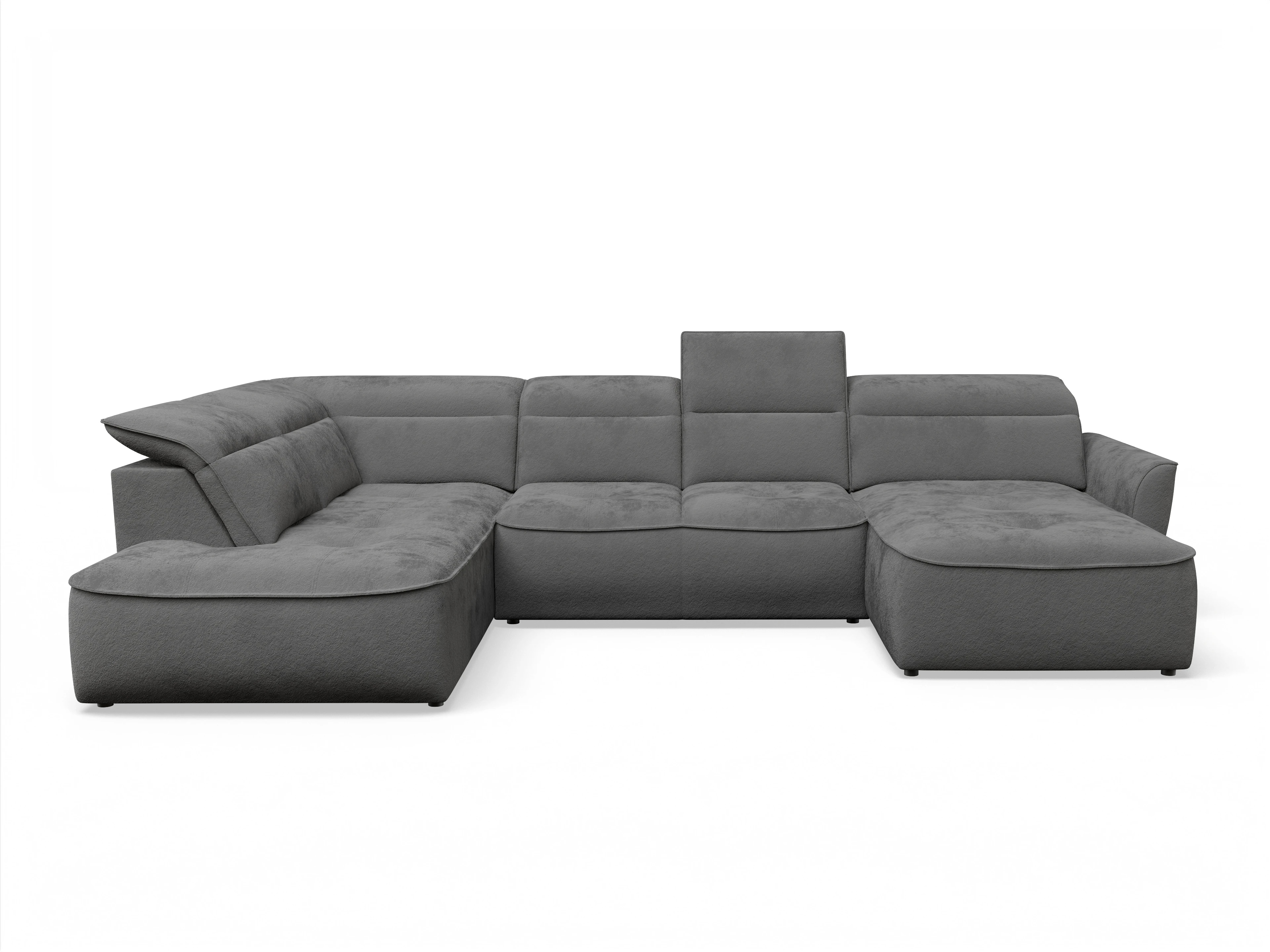 Ansicht des Produktes Toledo Wohnlandschaft offen beidseitig in Stoff Grau