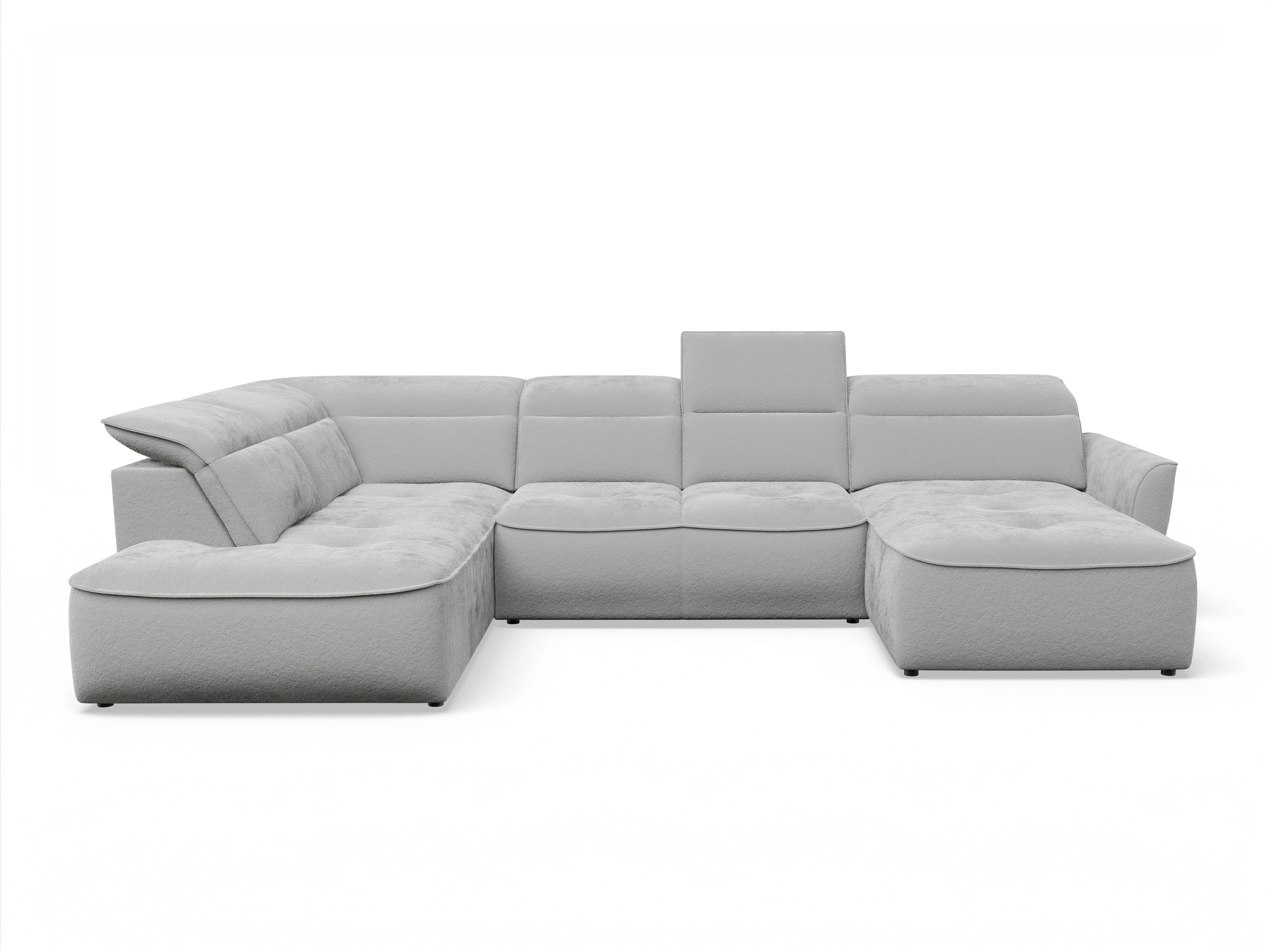 Ansicht des Produktes Toledo Wohnlandschaft offen beidseitig in Stoff Grau