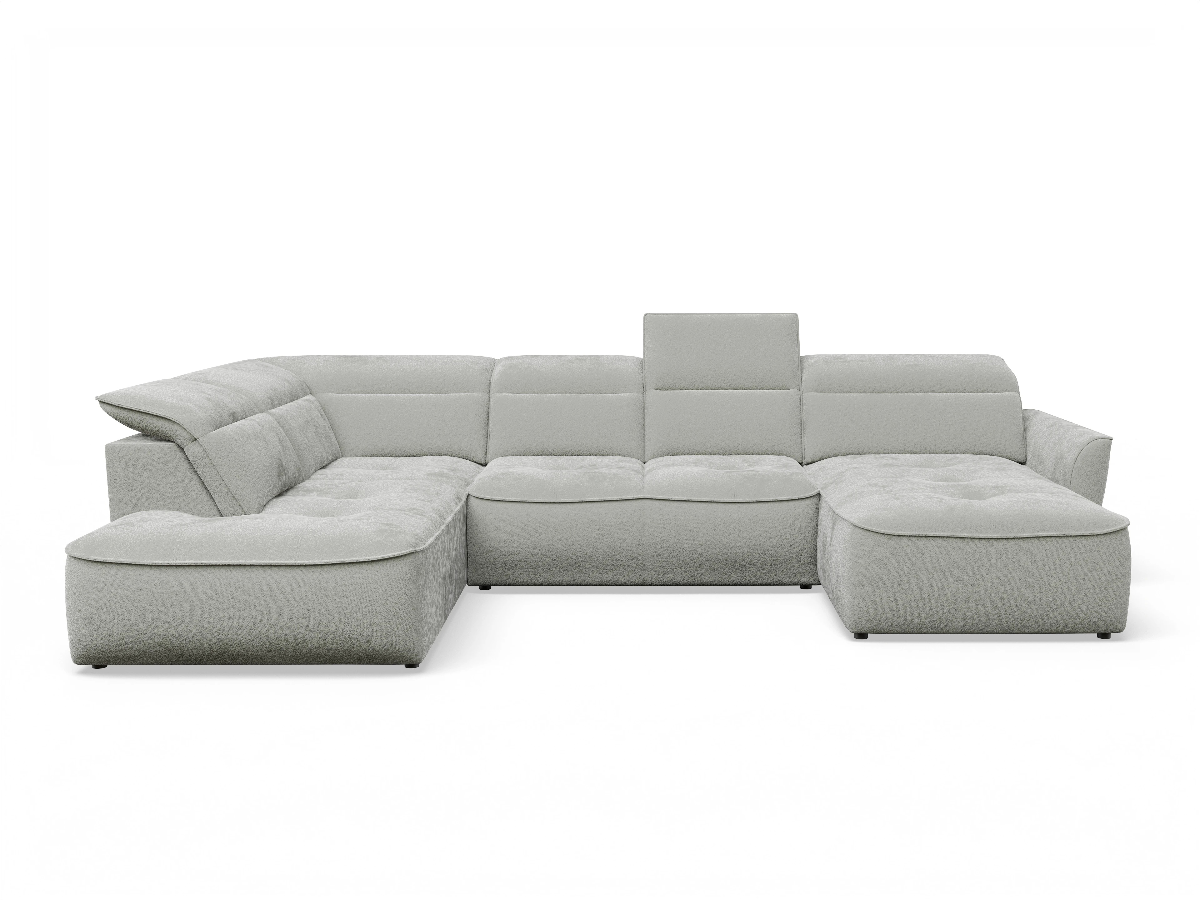 Ansicht des Produktes Toledo Wohnlandschaft offen beidseitig in Stoff Grau