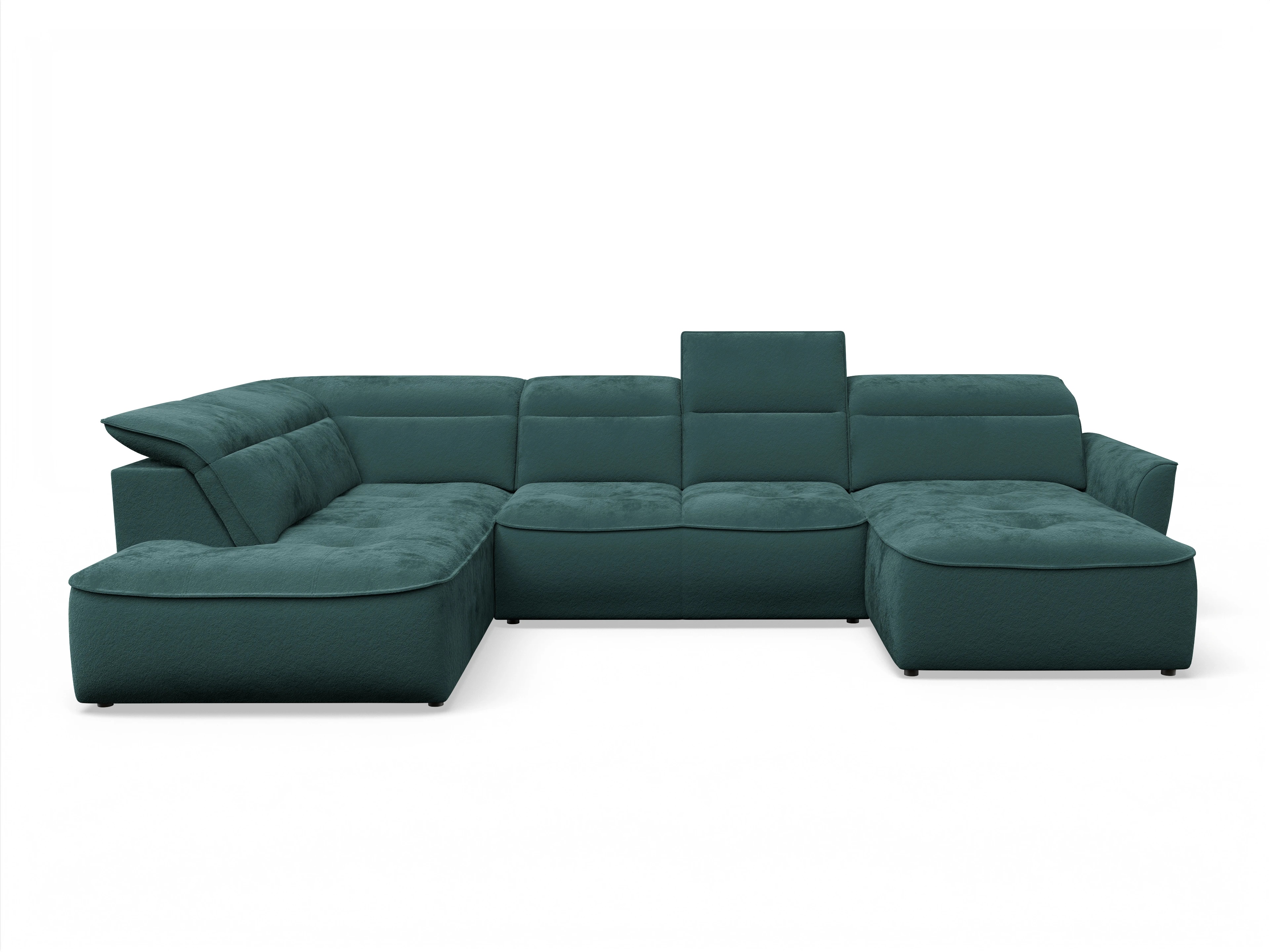 Ansicht des Produktes Toledo Wohnlandschaft offen beidseitig in Stoff Blau