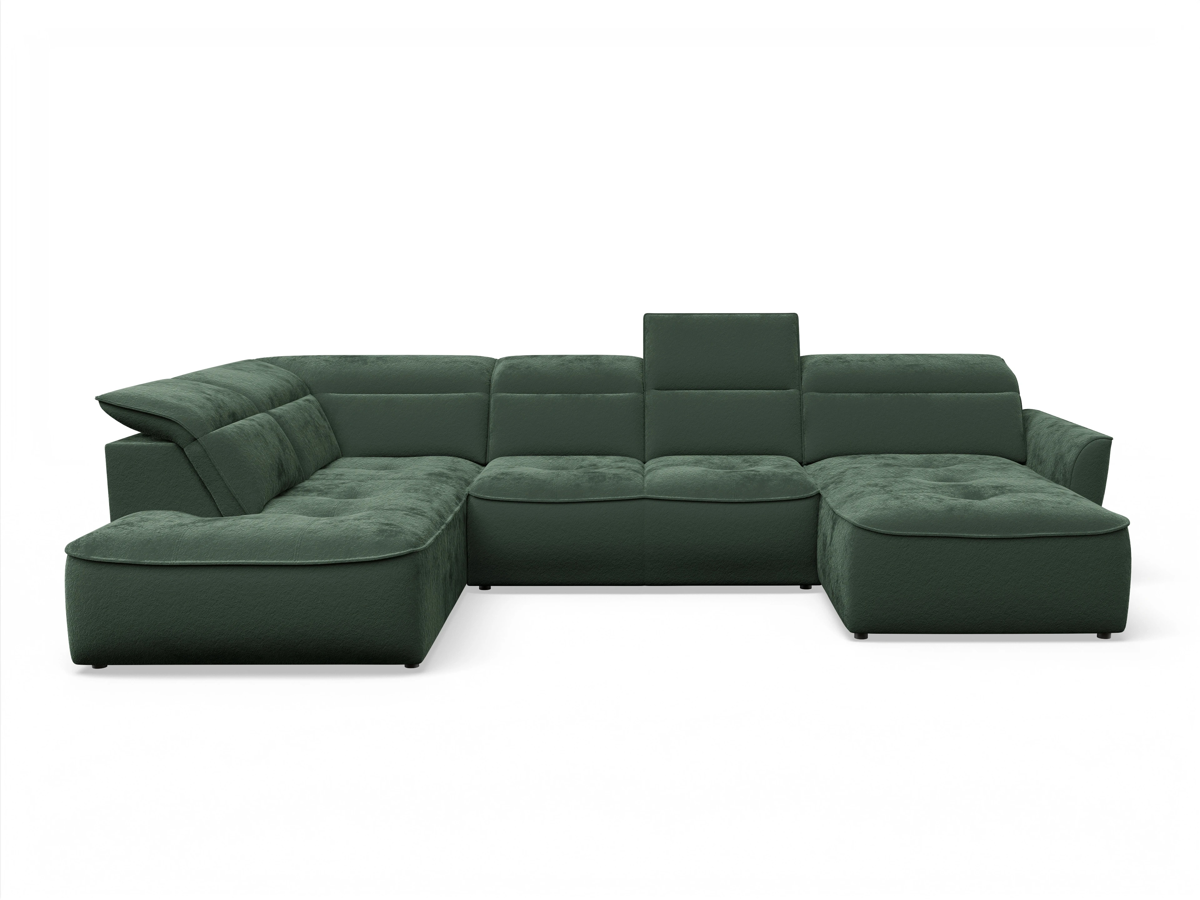 Ansicht des Produktes Toledo Wohnlandschaft offen beidseitig in Stoff Grün